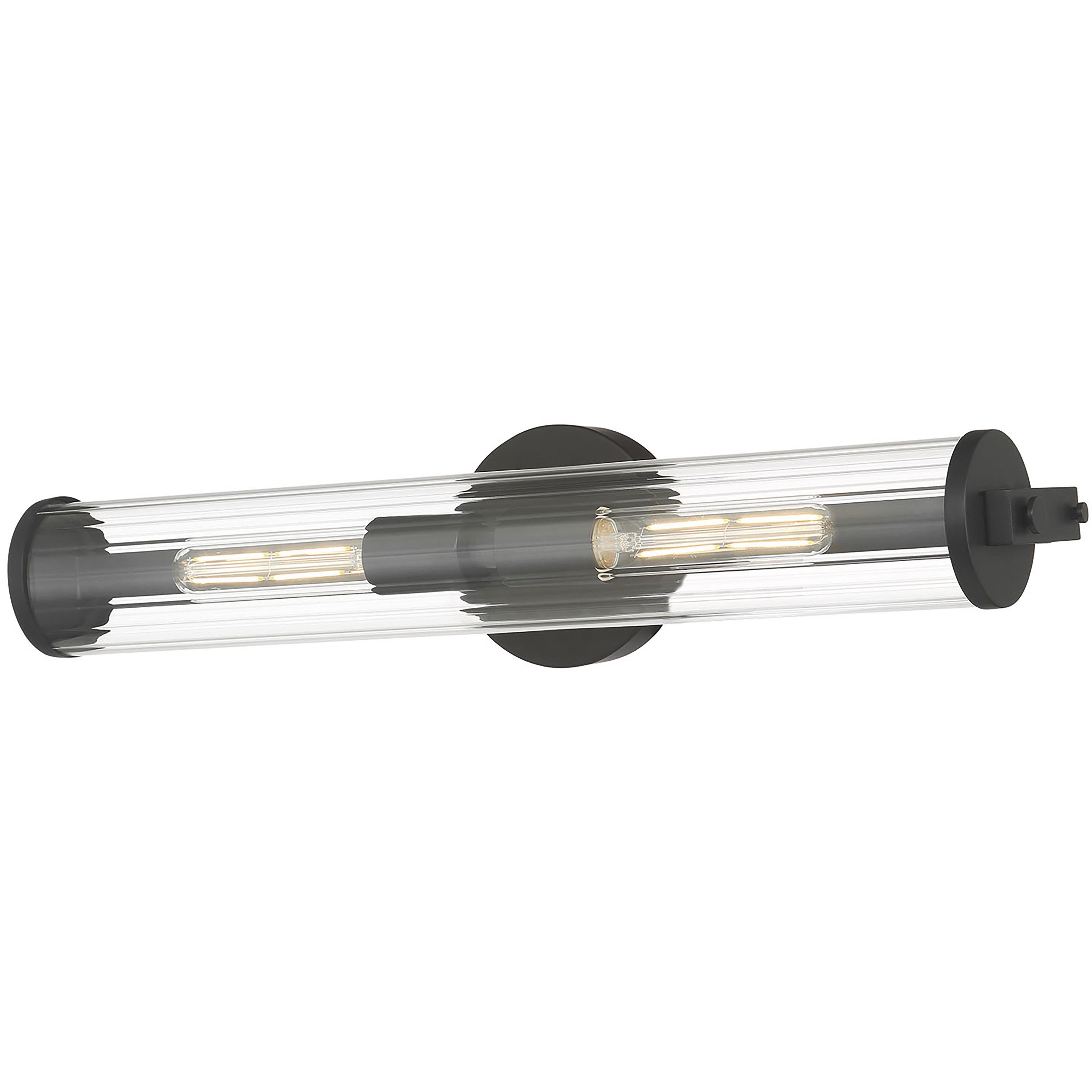 Cylora 2 Light 22.75 inch Matte Black Bathroom Vanity Light Bar Wall Light