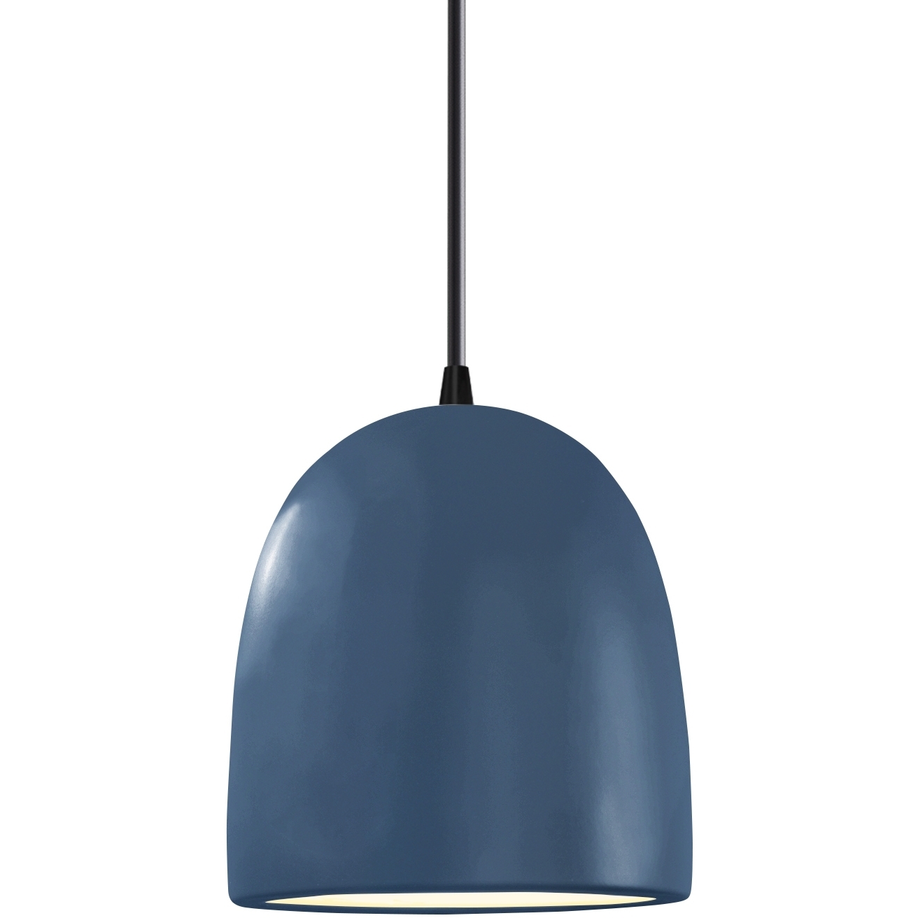 Radiance Collection - Bell Single Drop Pendant in Matte Black, Dedicated LED, Midnight Sky, Black, Form+Finish+Function