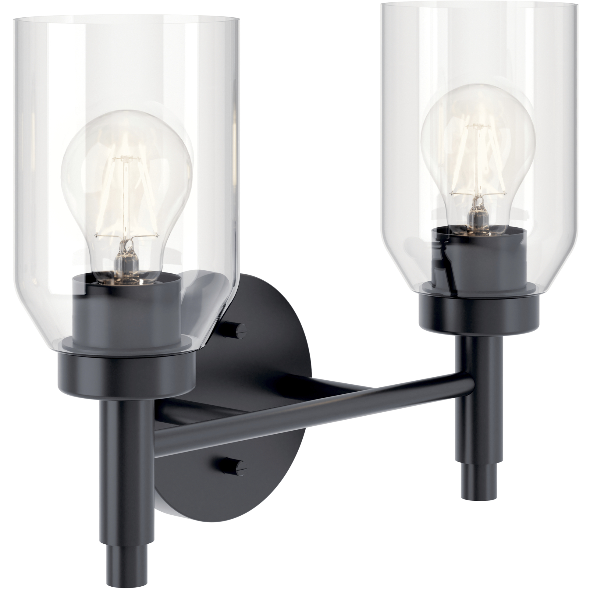 Madden 2 Light 14.25 inch Black Wall Mount Bath Wall Light, 2 Arm