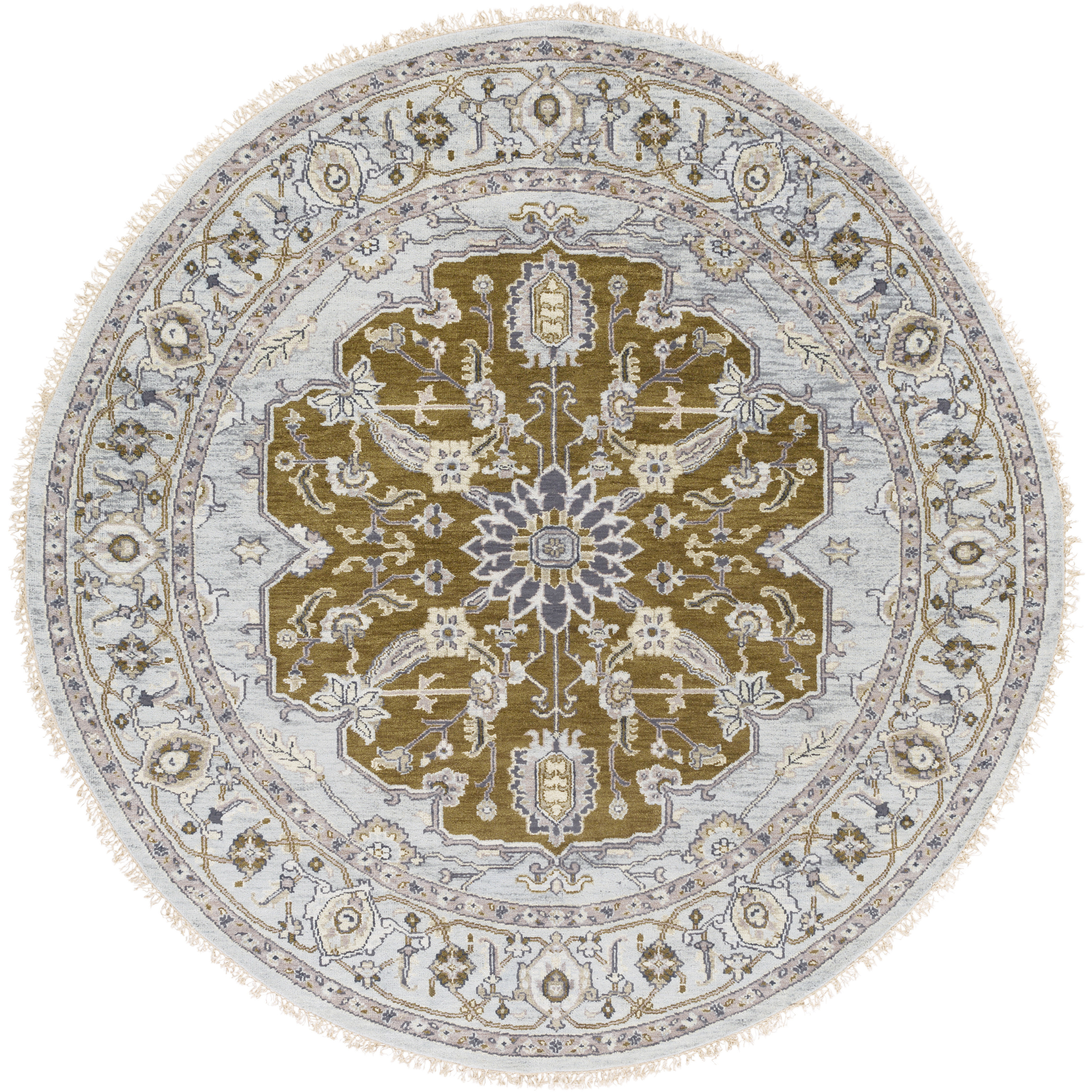 Zeus 96 inch Slate Rug in 8 Ft Round, Round