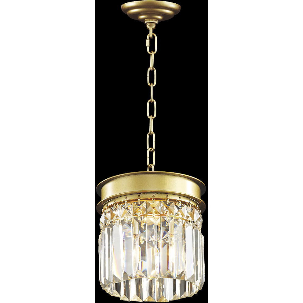 Contemporary Europa 1 Light Satin Gold Pendant Ceiling Light