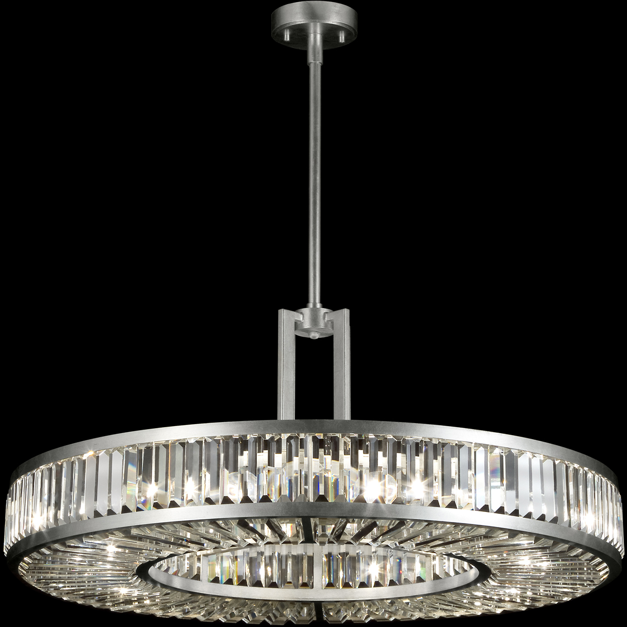 Crystal Enchantment 8 Light 37 inch Silver Pendant Ceiling Light