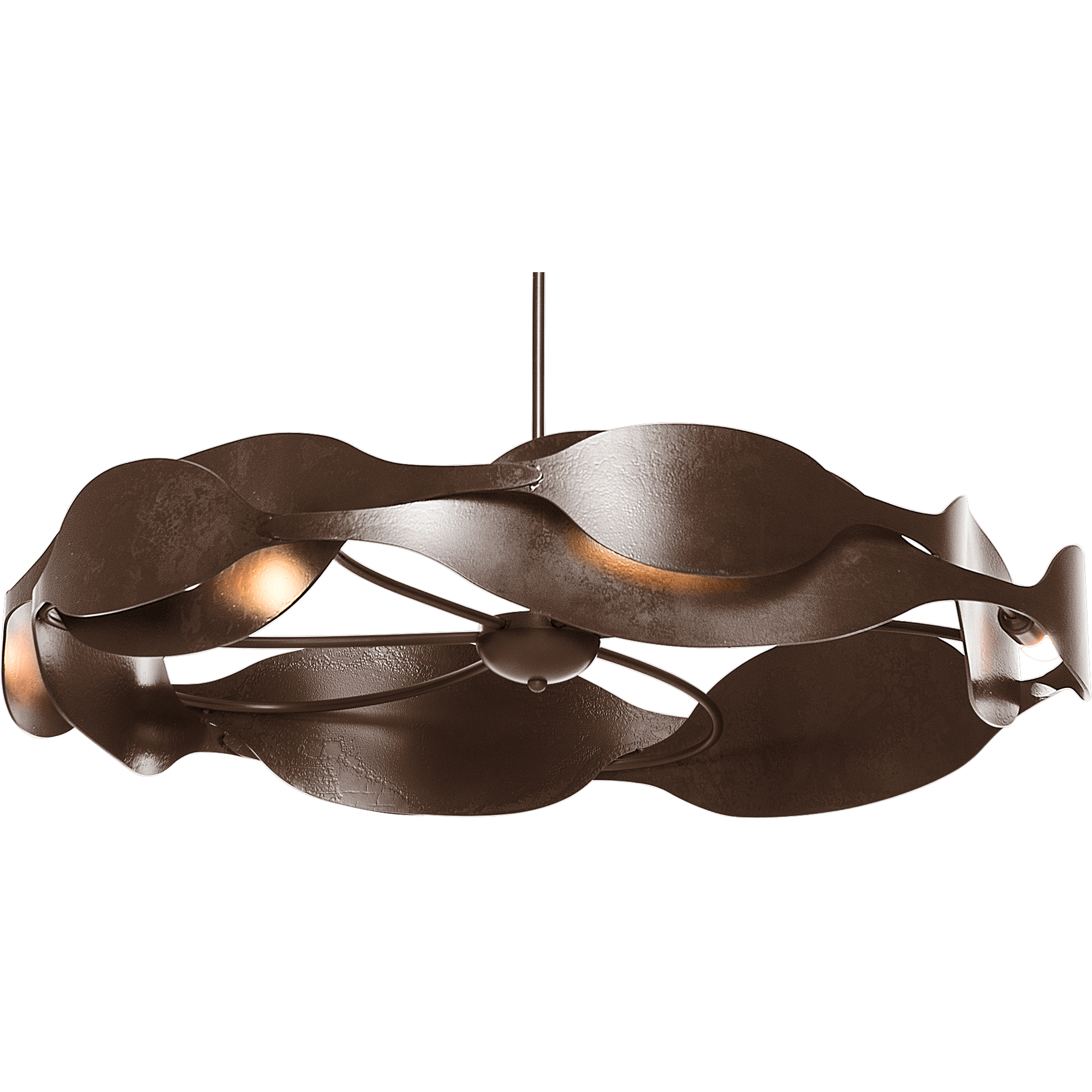 Hubbardton Forge Waves 6 Light 34.2 inch Bronze Pendant Ceiling Light 132160-1036 - Open Box