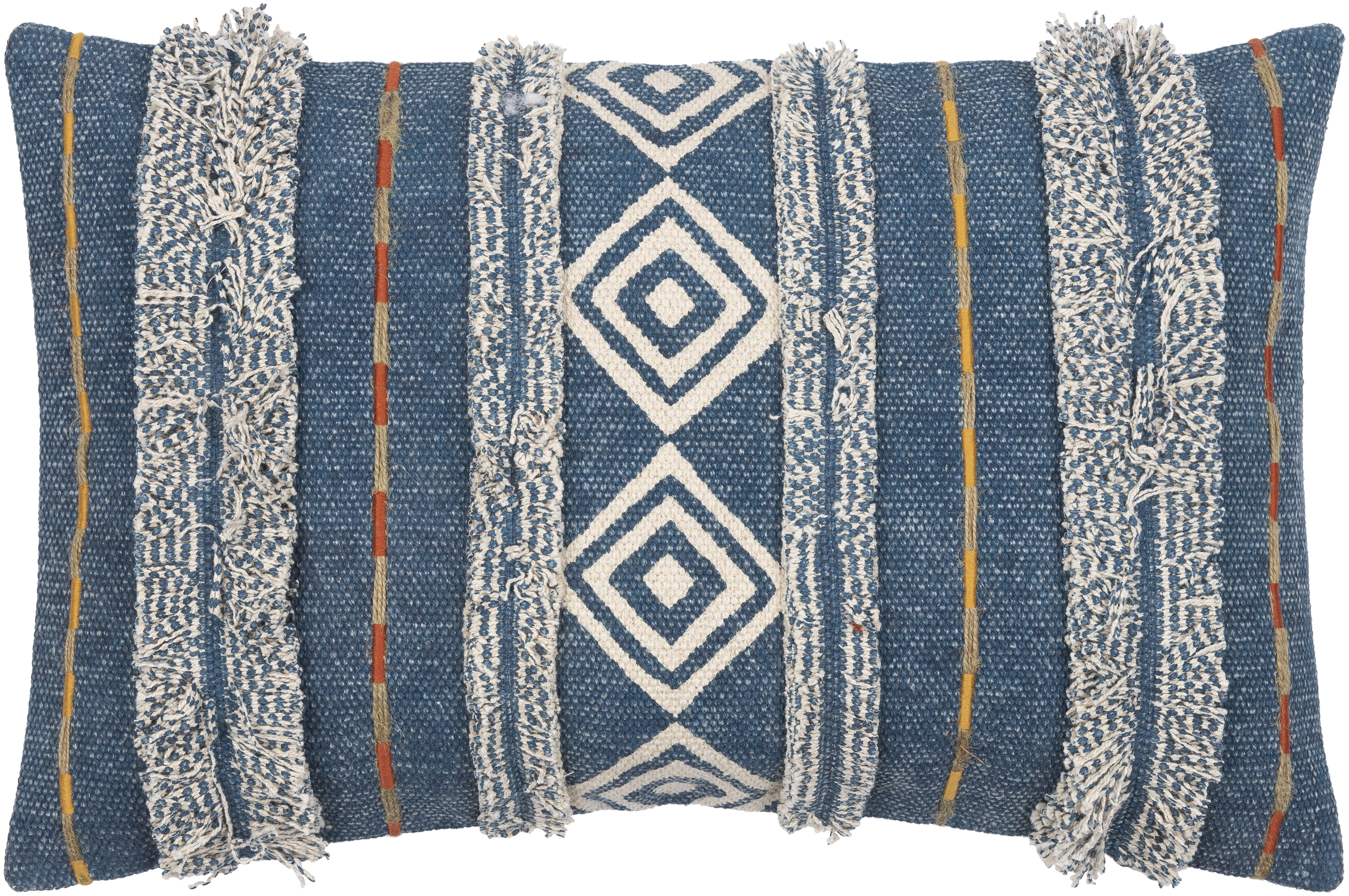 Ashbury 22 inch Dark Blue Pillow Kit in 14 x 22, Lumbar