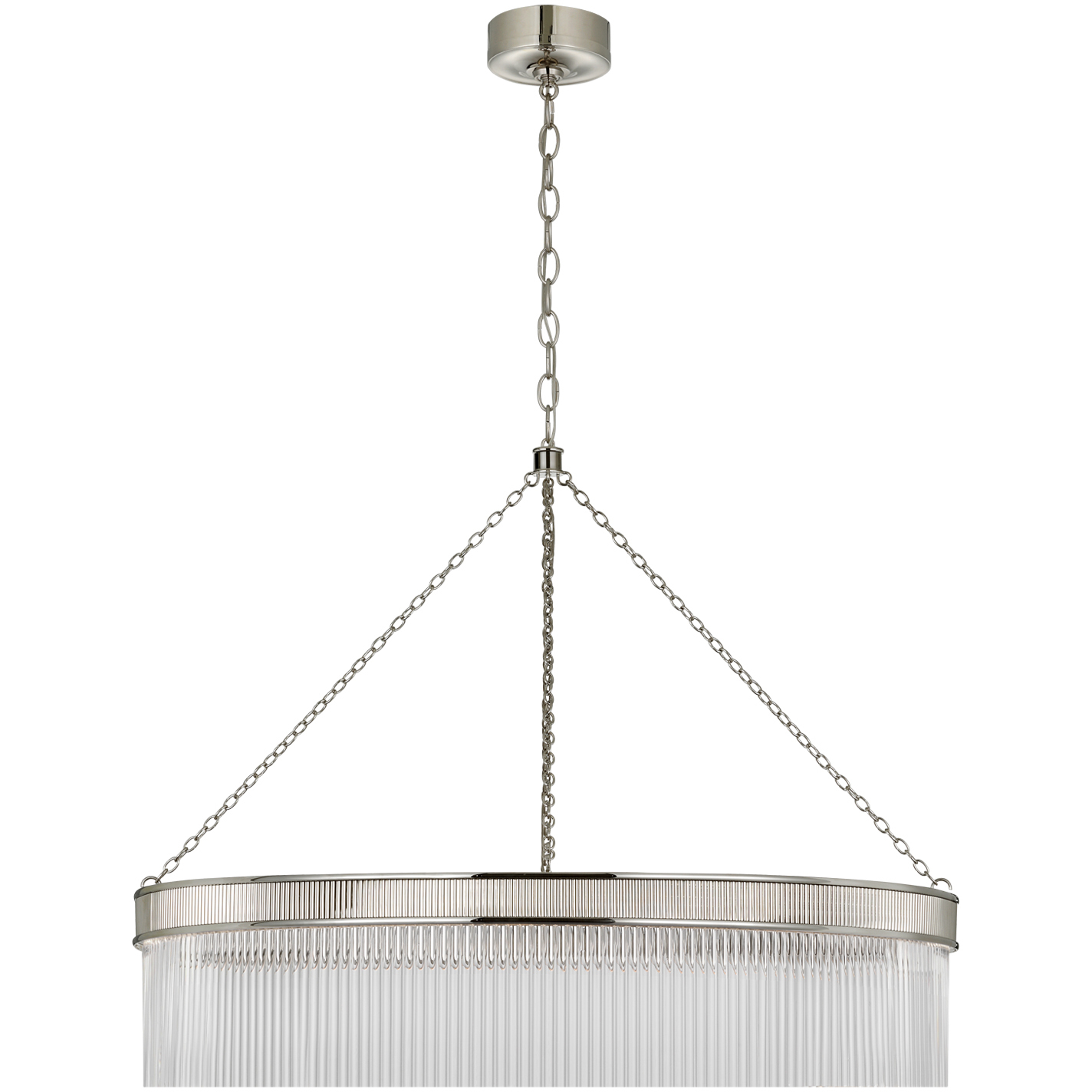 Marie Flanigan Menil LED 40 inch Polished Nickel Chandelier Ceiling Light