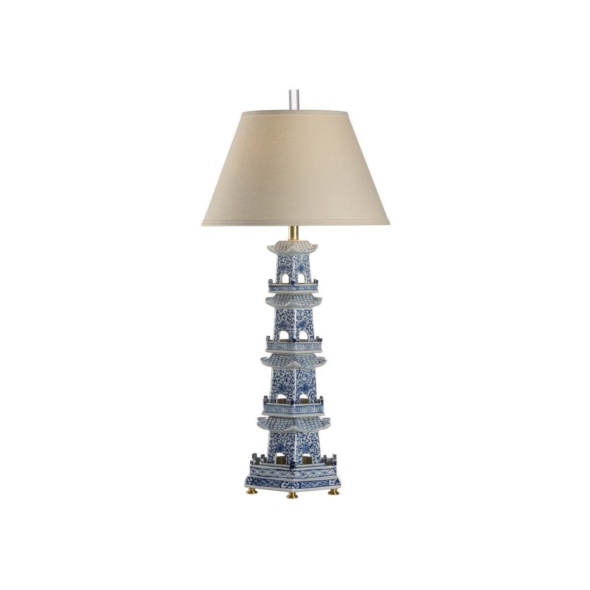 Chelsea House 100.00 watt Blue/White Glaze Table Lamp Portable Light