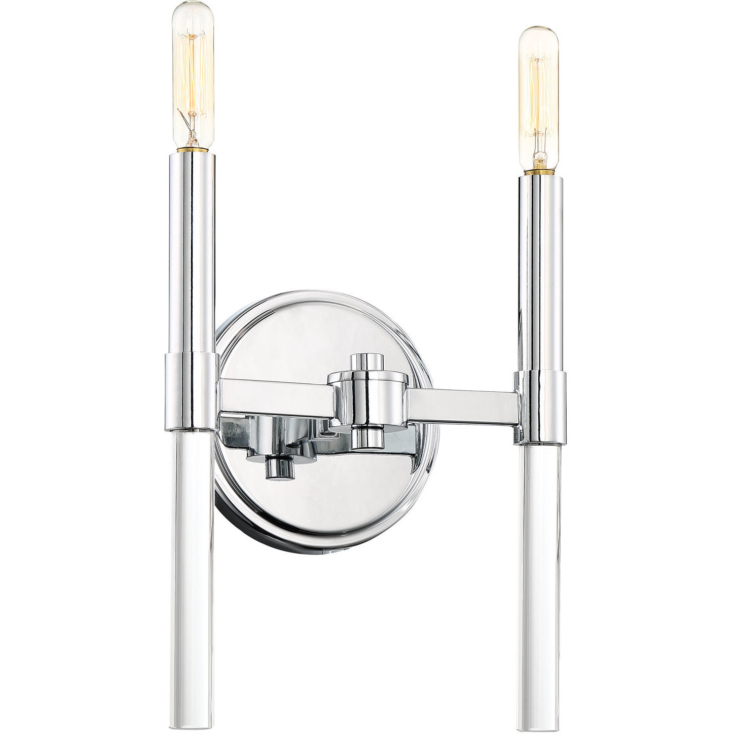 Pillar 2 Light 8 inch Chrome Wall Sconce Wall Light