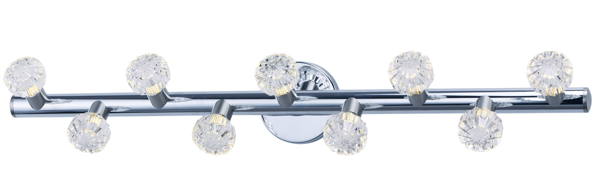 Bejewel LED LED 34 inch Polished Nickel and Satin Nickel Vanity Light Wall Light
