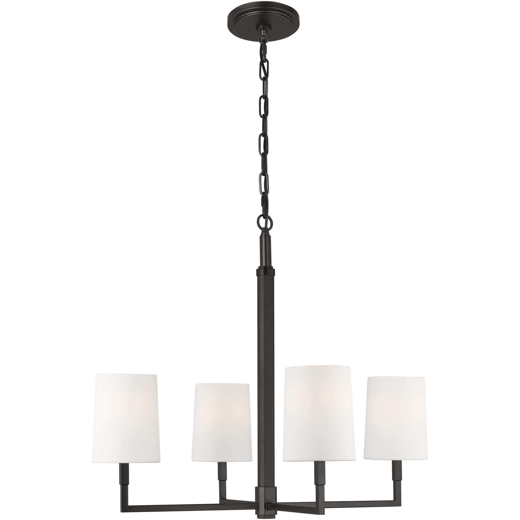 TOB by Thomas O'Brien Danica 4 Light 27 inch Aged Iron Chandelier Ceiling Light