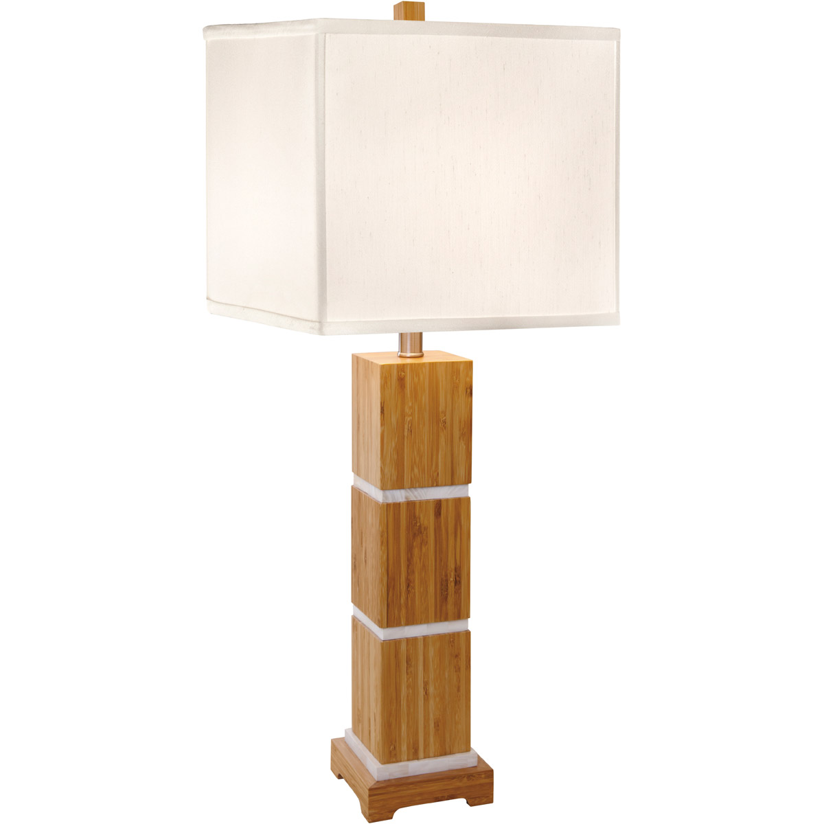 Tahiti 32 inch 150 watt Satin w/Brushed Nickel Table Lamp Portable Light 