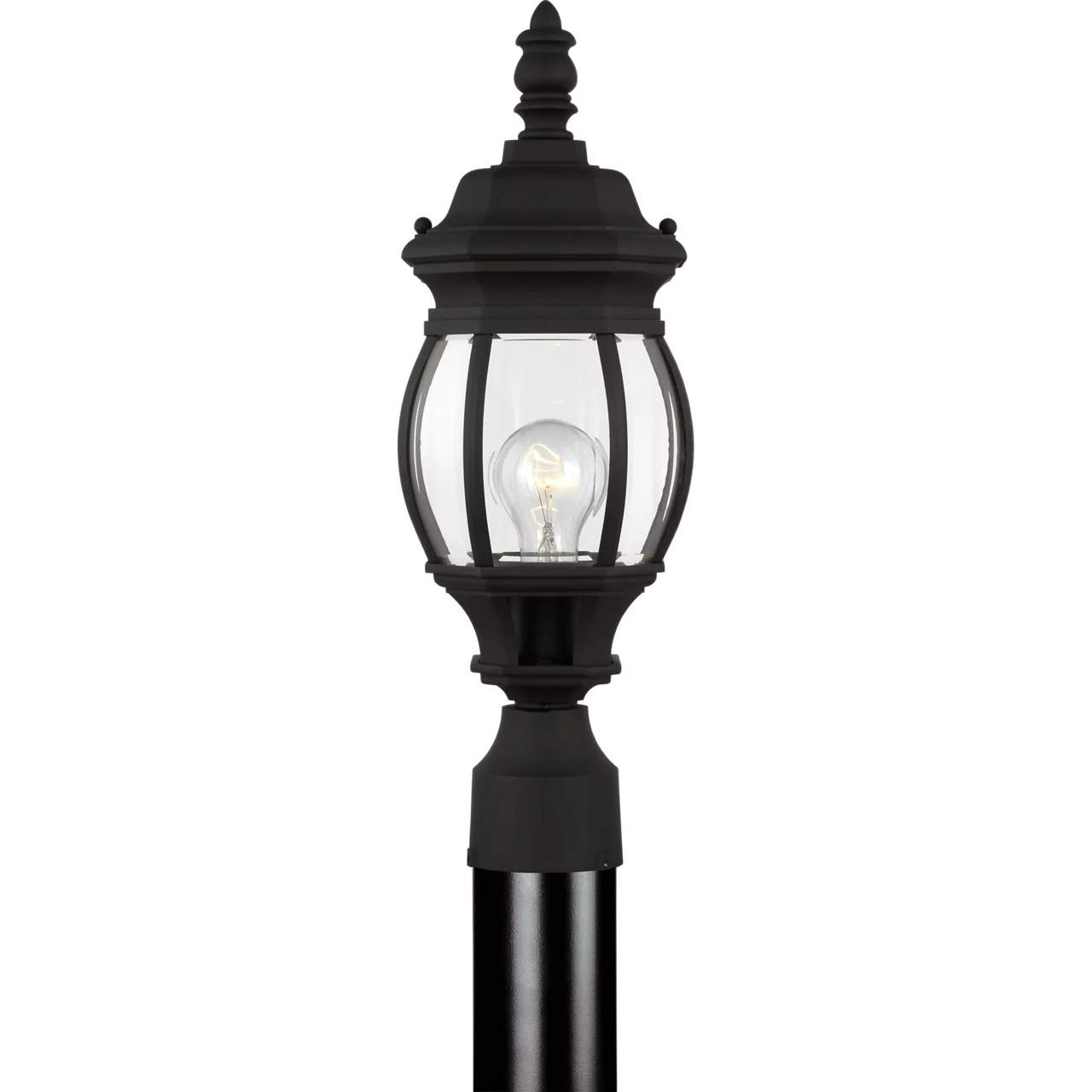 Wynfield 1 Light 18.5 inch Black Outdoor Post Lantern, Small