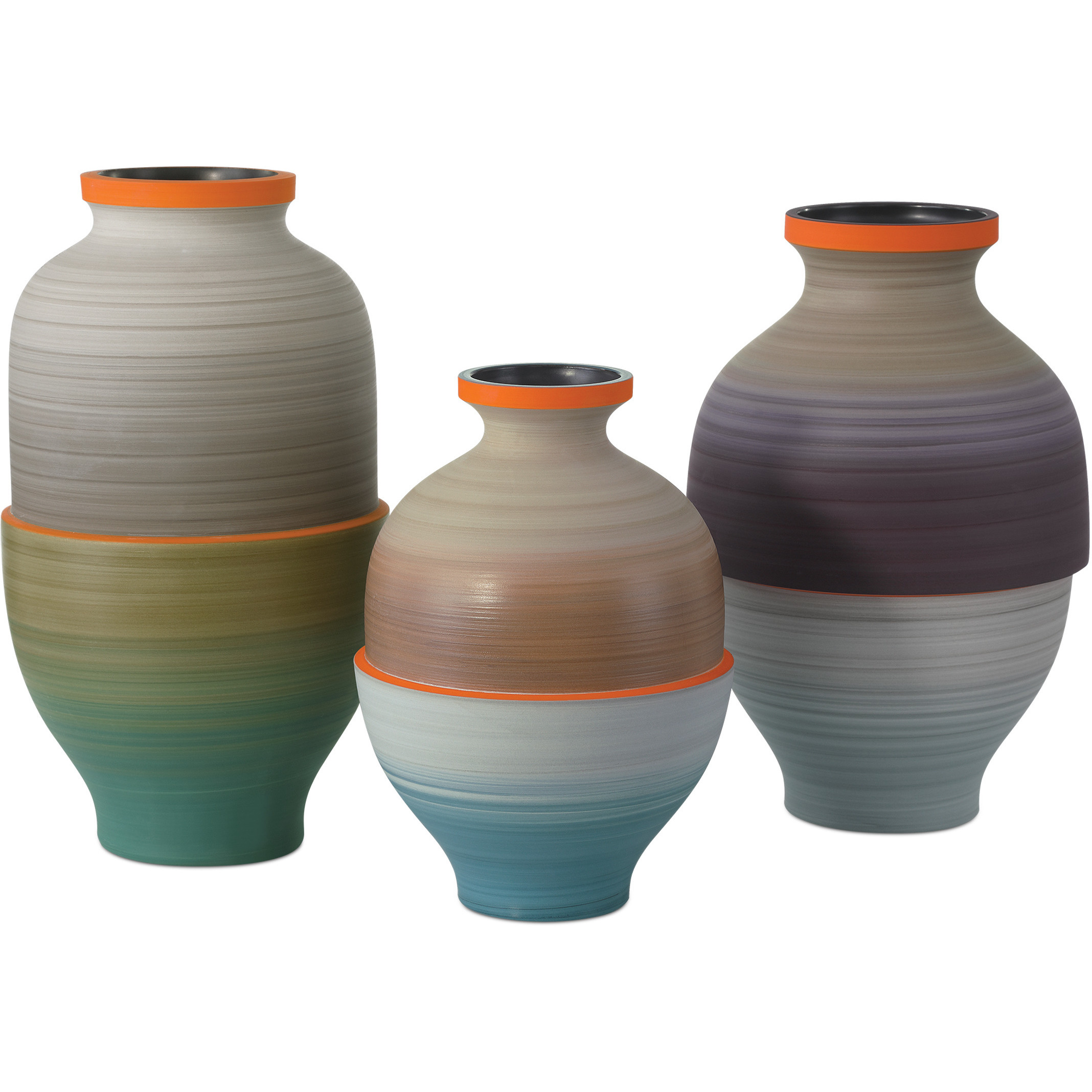 Happy 80's 9.25 X 6.4 inch Vases, Set of 3