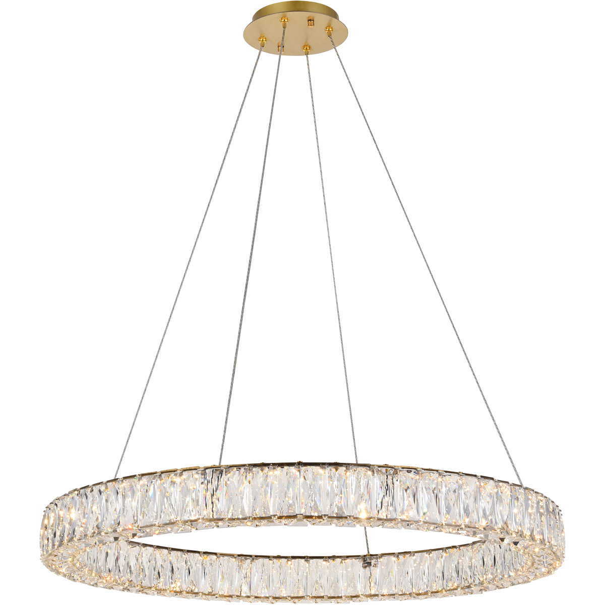 Monroe 31.5 inch Gold Chandelier Ceiling Light
