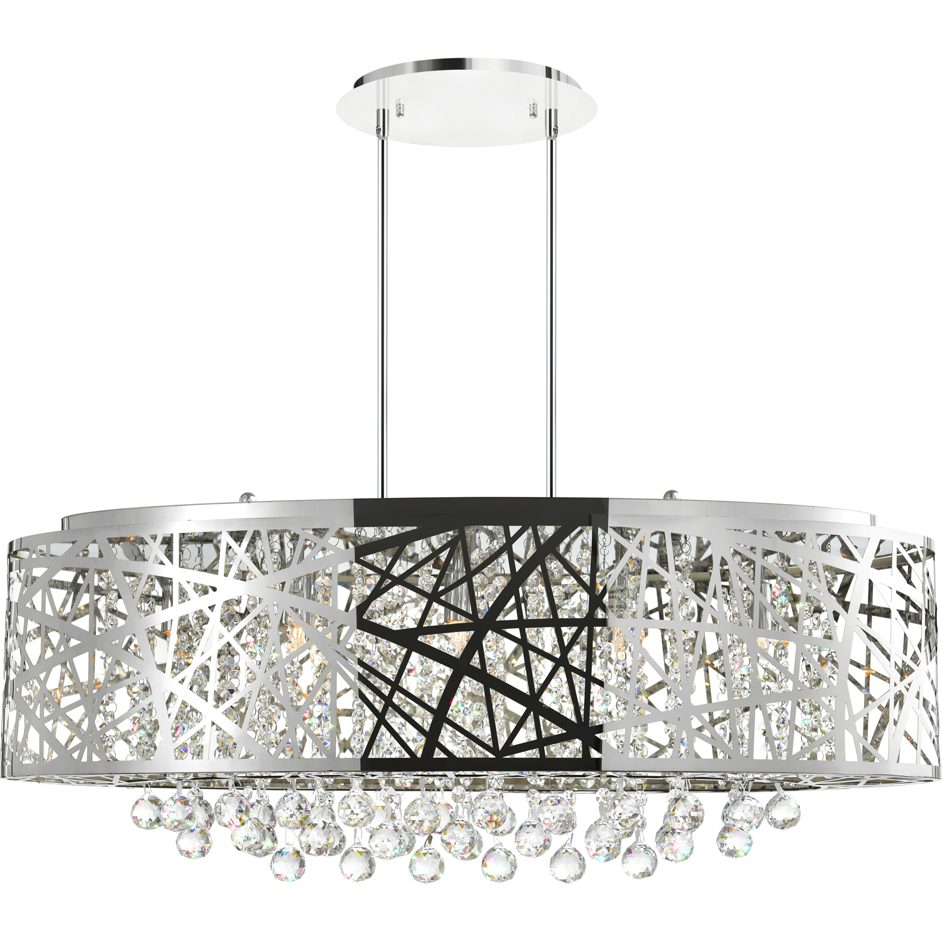 Eternity 8 Light 32 inch Chrome Island/Pool Table Light Ceiling Light