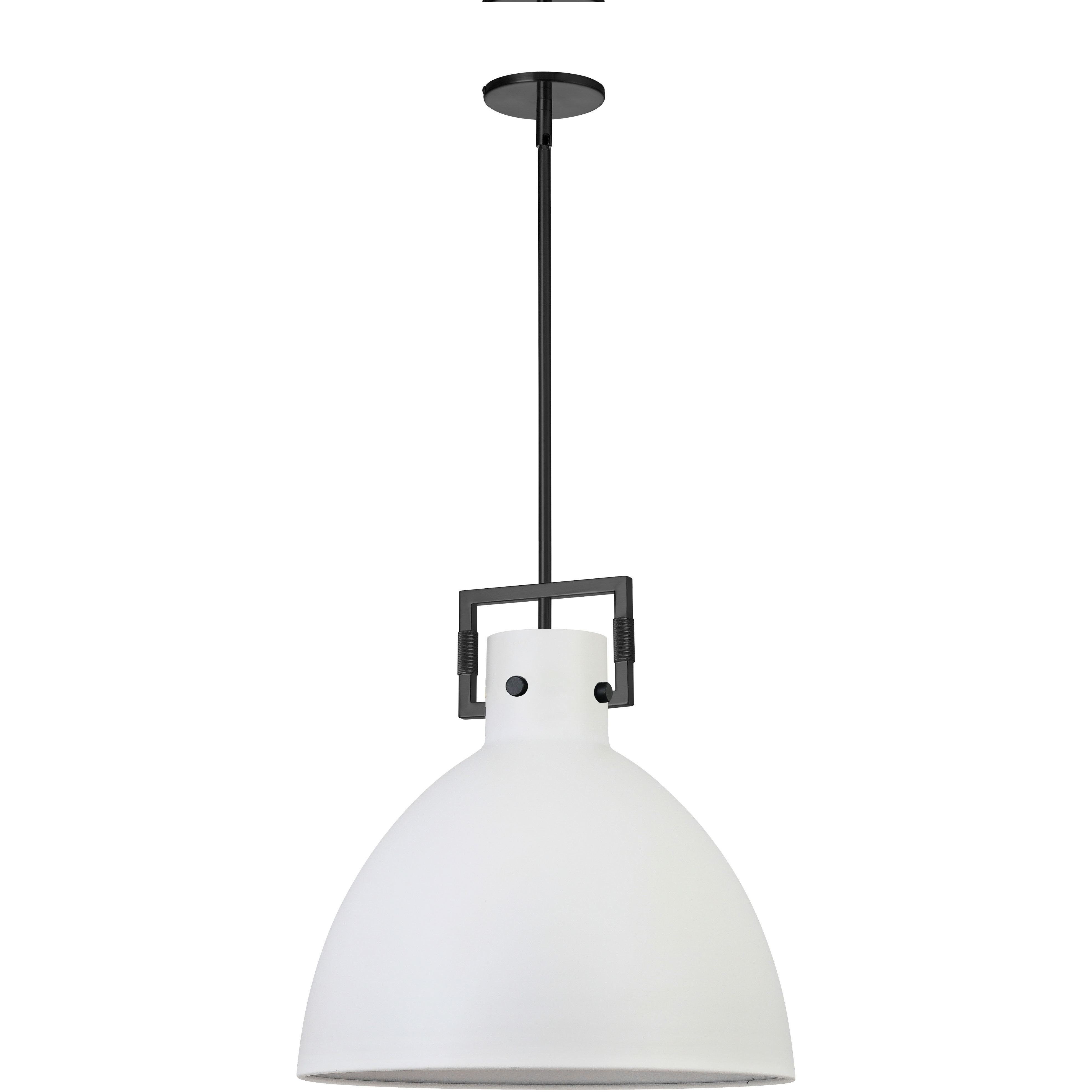 Liberty 1 Light 19.75 inch Matte White with Matte Black Pendant Ceiling Light in Matte White/Matte Black