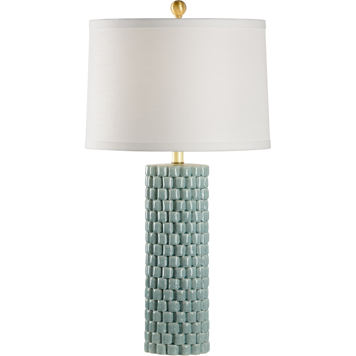 Chelsea House 31 inch 100.00 watt Celadon Crackle Glaze Table Lamp Portable Light