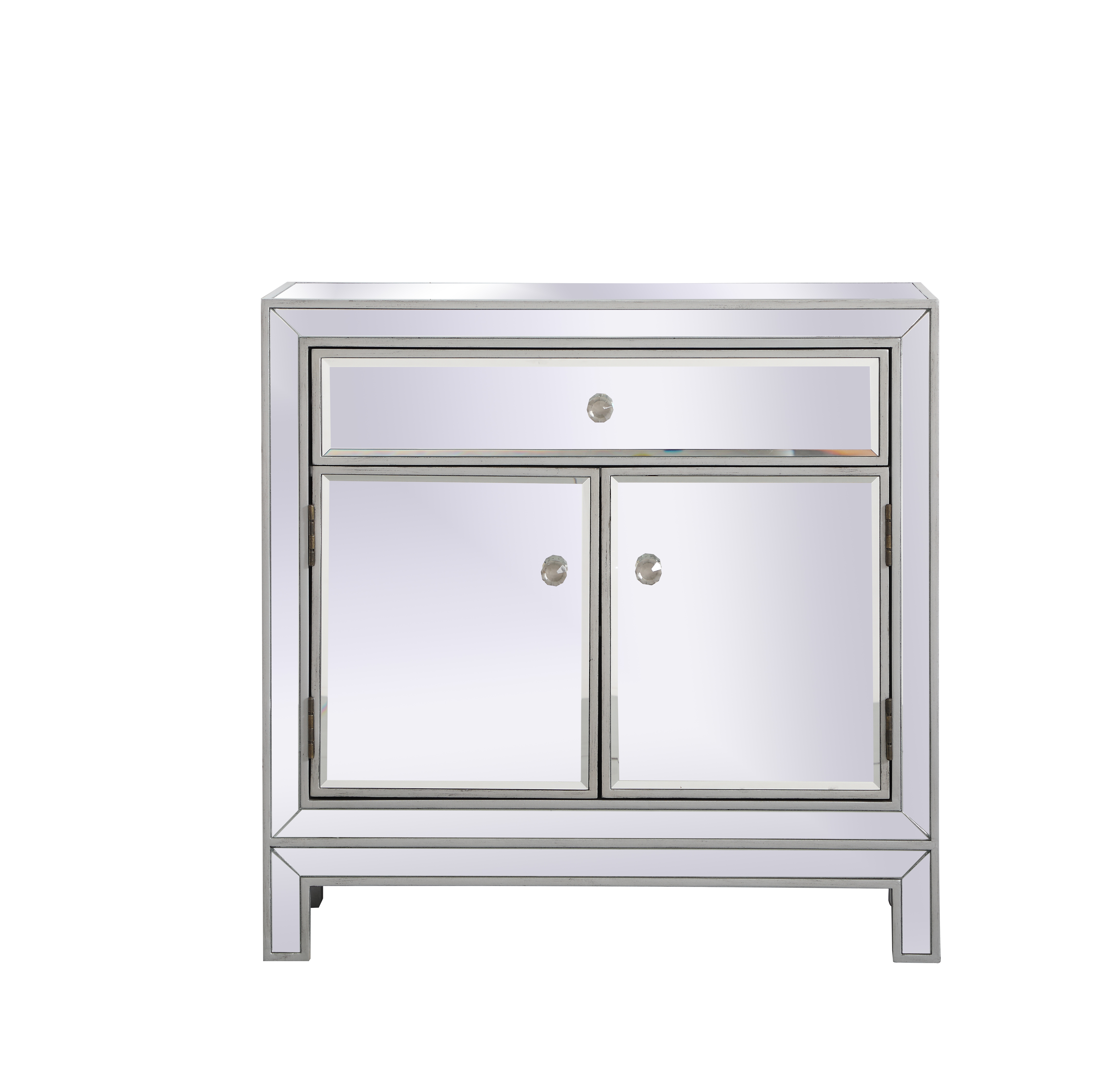 Modern Antique Silver Cabinet in Antique Sliver