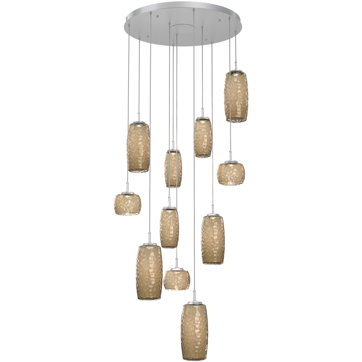 Vessel LED Classic Silver Multi-Pendant Ceiling Light in 3000K LED, Bronze