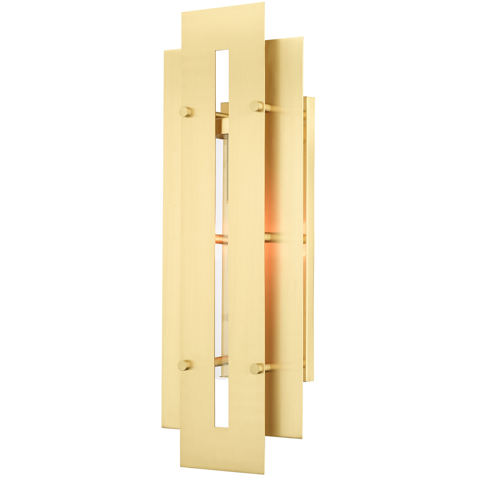 Utrecht 1 Light 22 inch Satin Brass Outdoor Wall Lantern