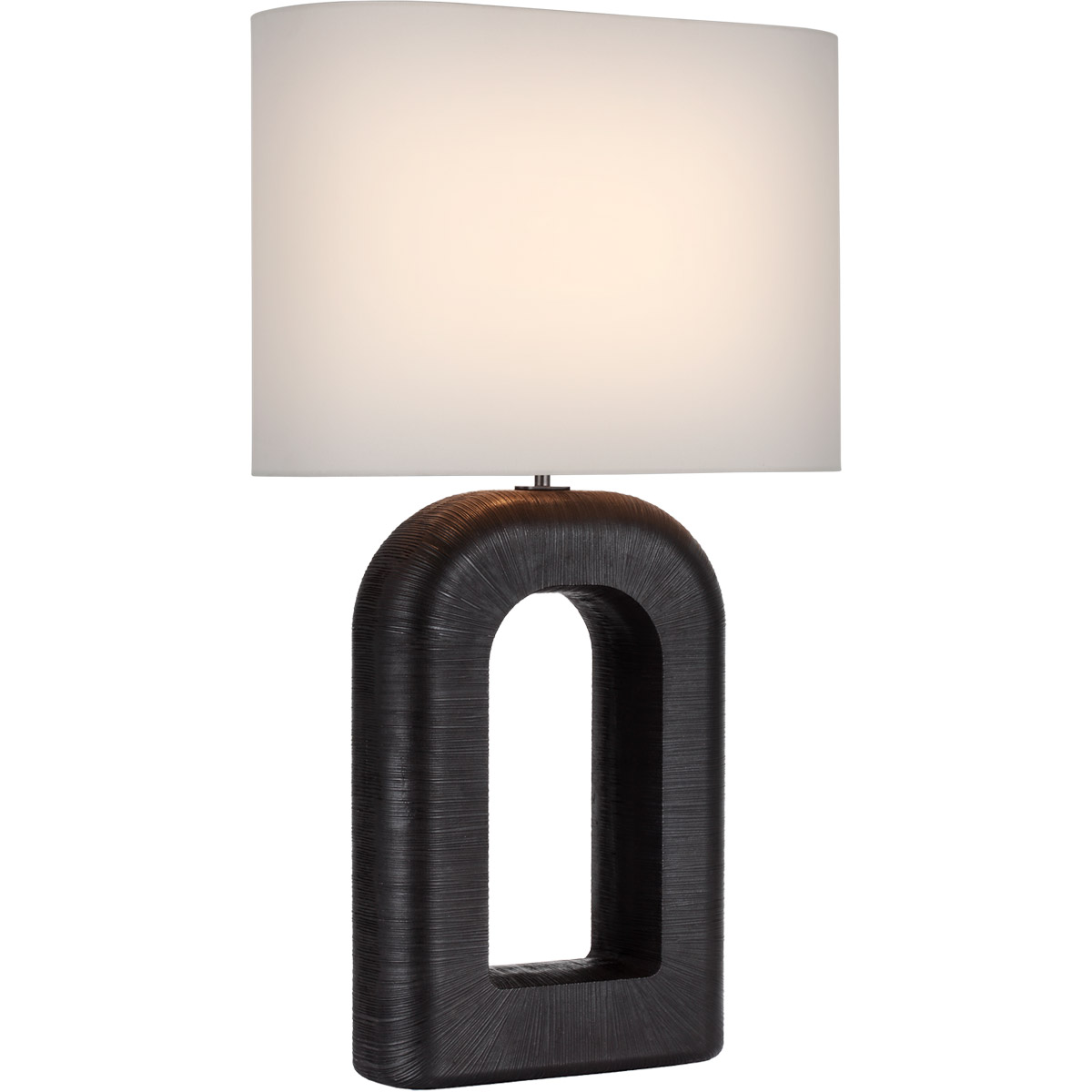 Kelly Wearstler Utopia 33.5 inch 15 watt Aged Iron Combed Table Lamp Portable Light, Large