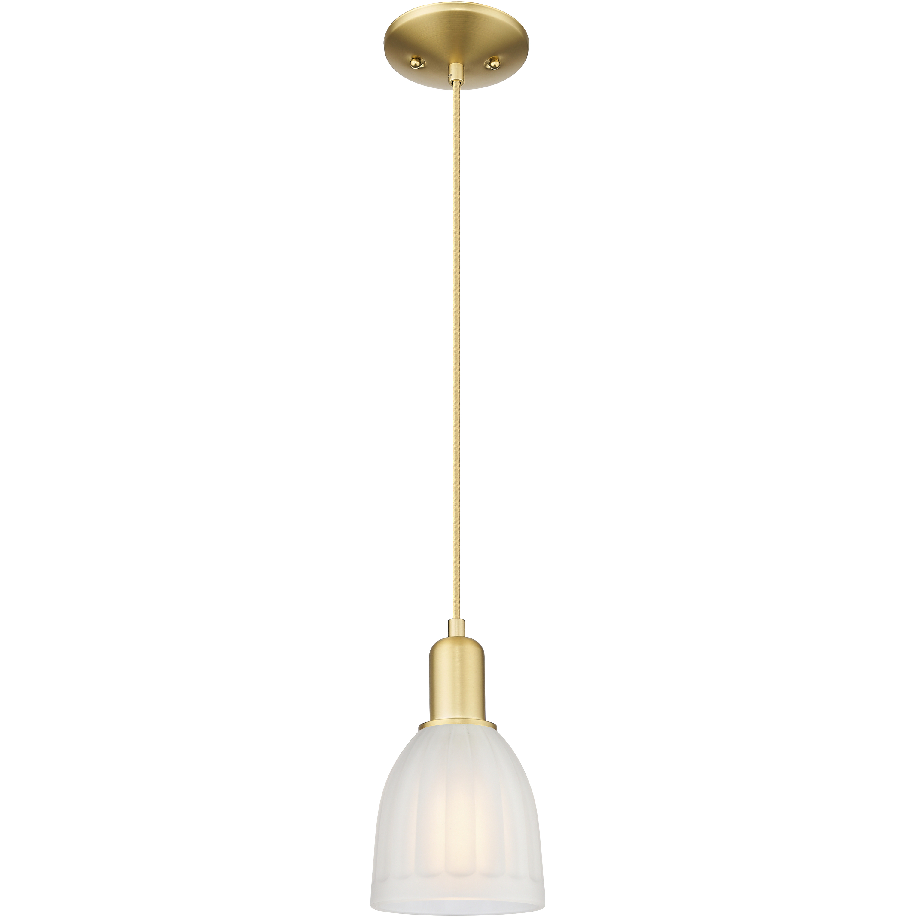 Arcadia Brookfield 1 Light 5.75 inch Satin Gold Mini Pendant Ceiling Light