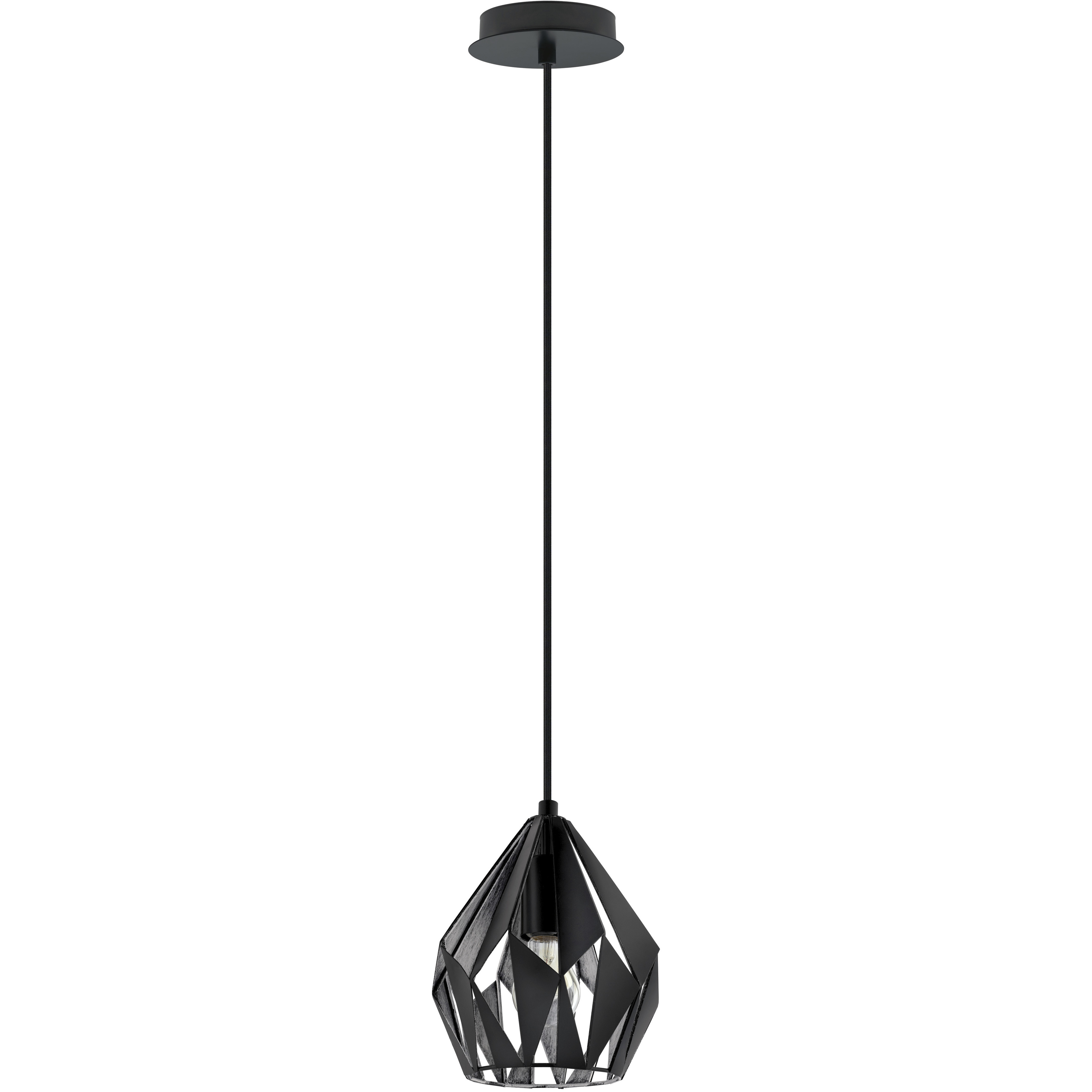 Carlton 1 Light 7.2 inch Matte Black and Silver Pendant Ceiling Light