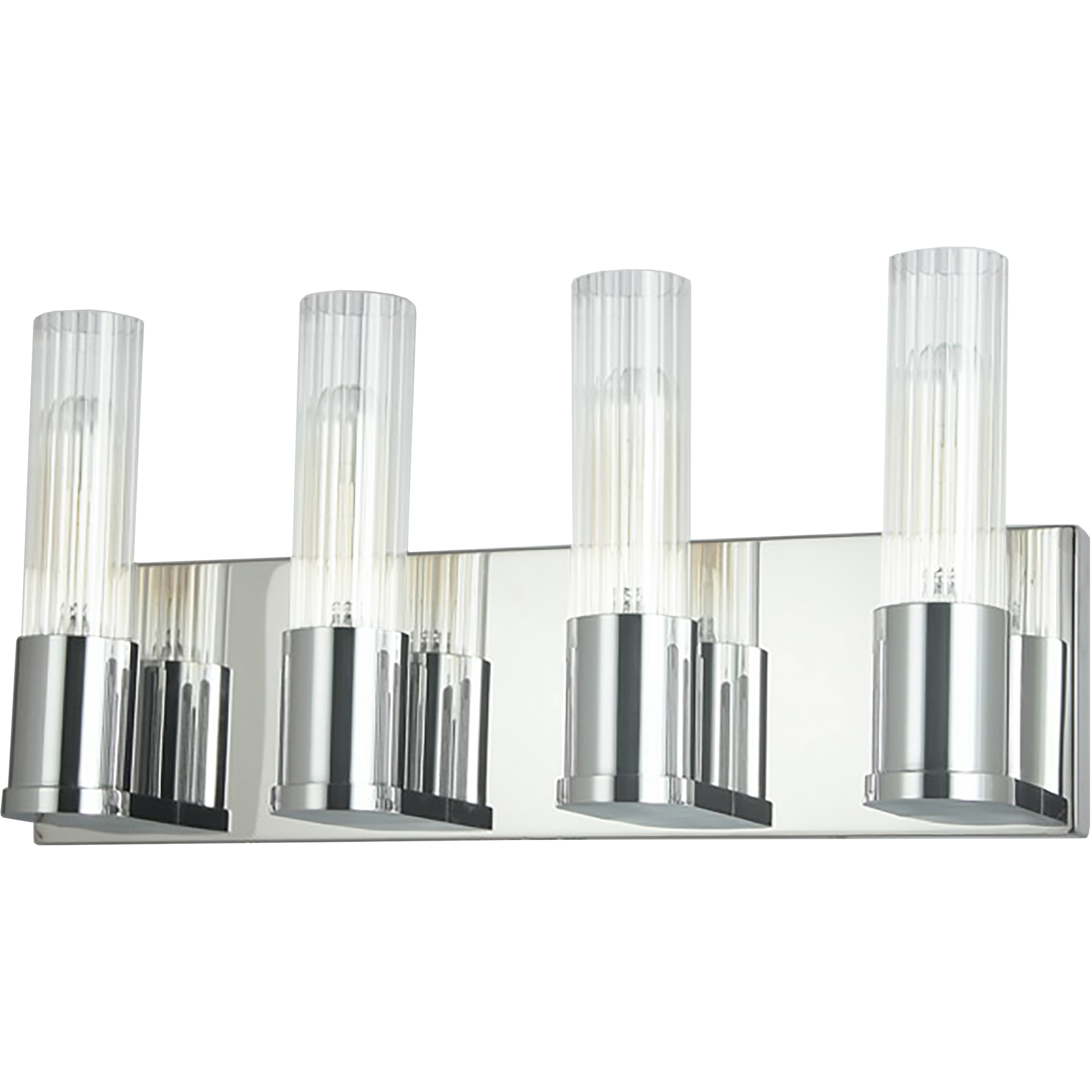 Tube 4 Light 17.25 inch Polished Chrome Vanity Light Wall Light
