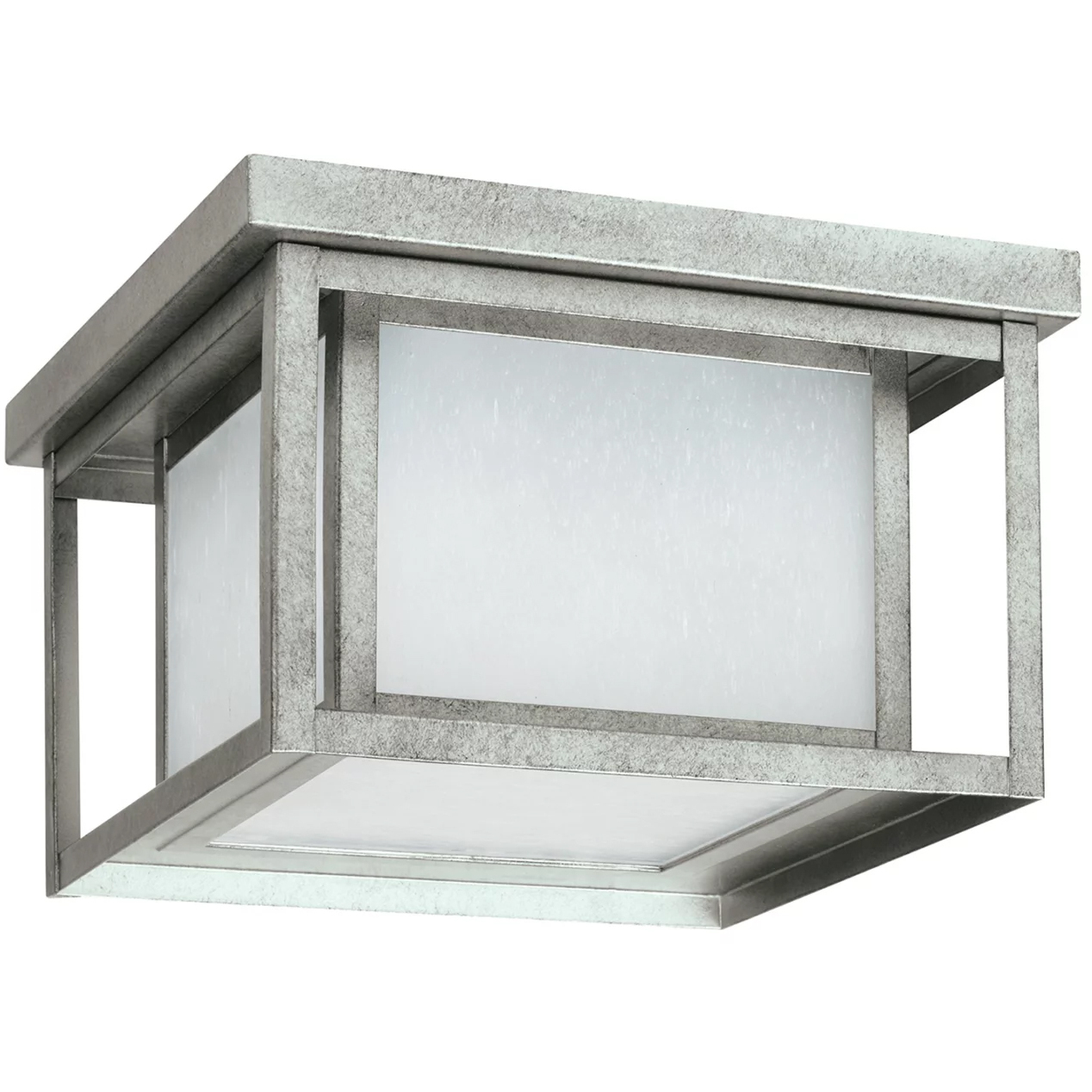 Hunnington 2 Light 10 inch Weathered Pewter Outdoor Ceiling Flush Mount