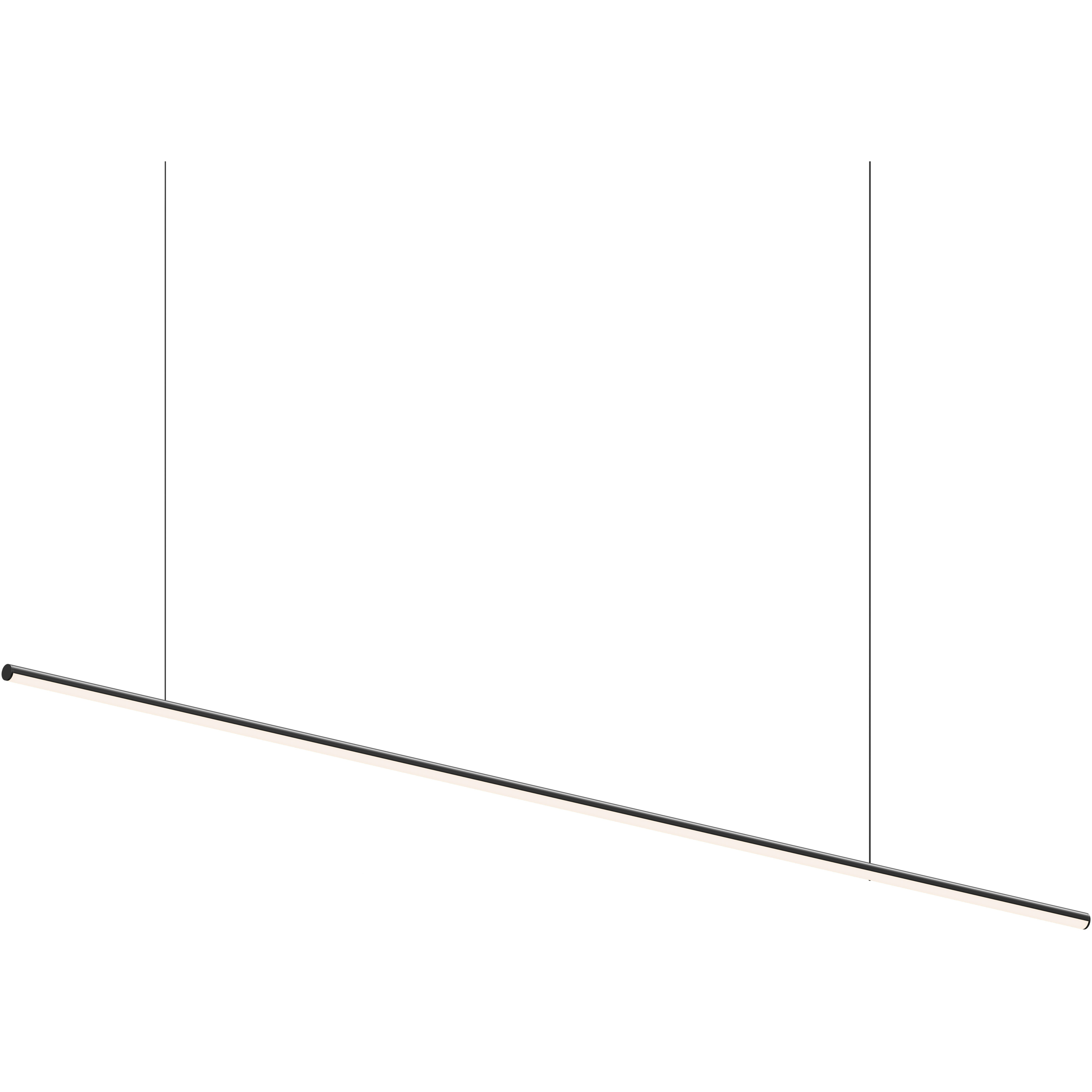 Fino LED 70 inch Satin Black Linear Pendant Ceiling Light in 3500K