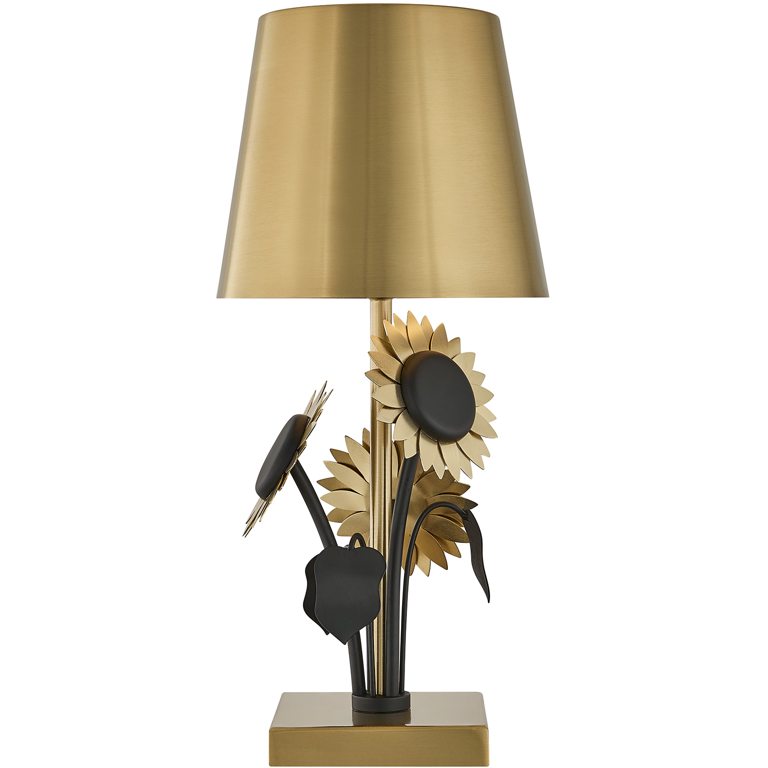 Coco & Dash Posey 12 inch 2.3 watt Brass and Black Rechargable Table Lamp Portable Light