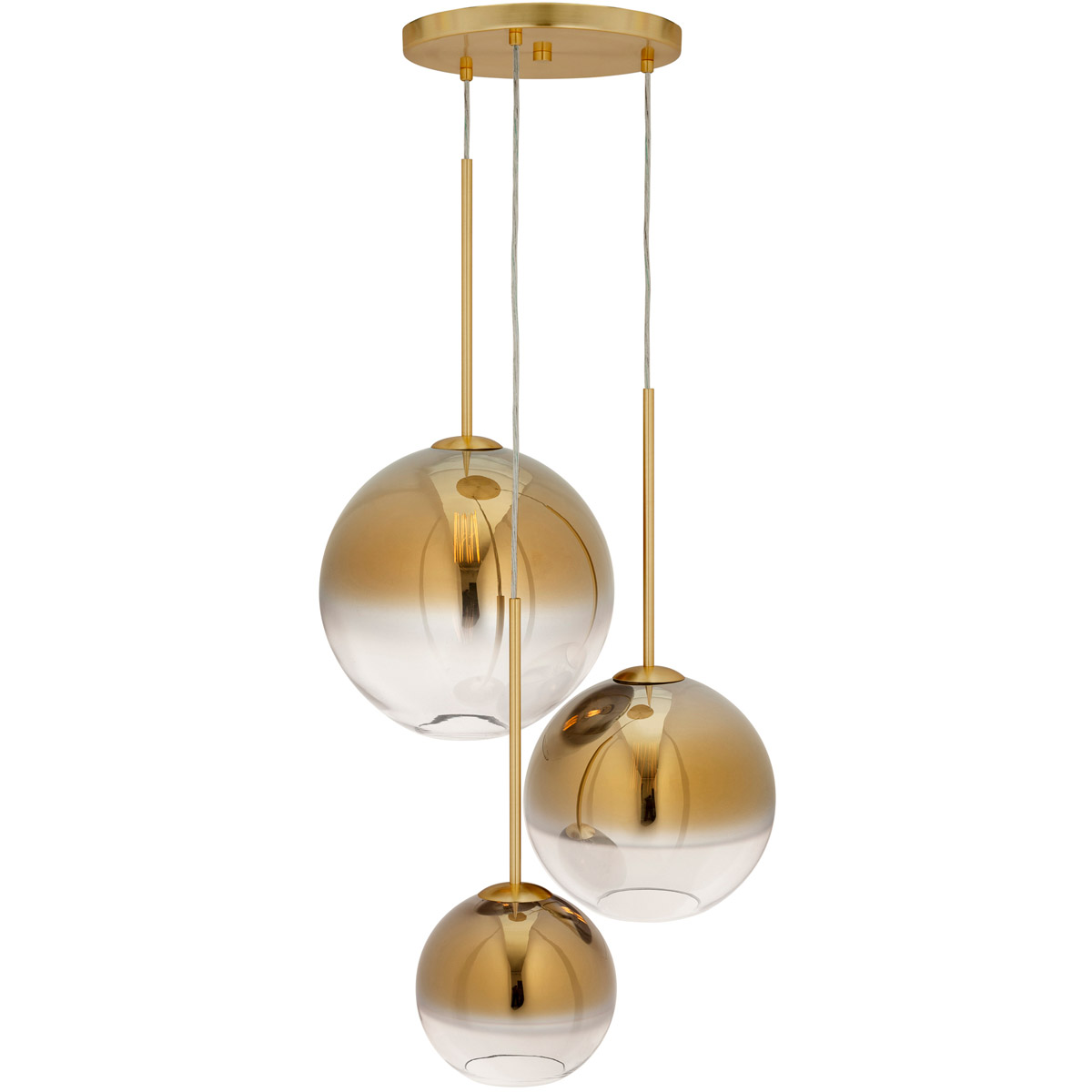 Callisto 3 Light 17.25 inch Soft Gold Pendant Ceiling Light