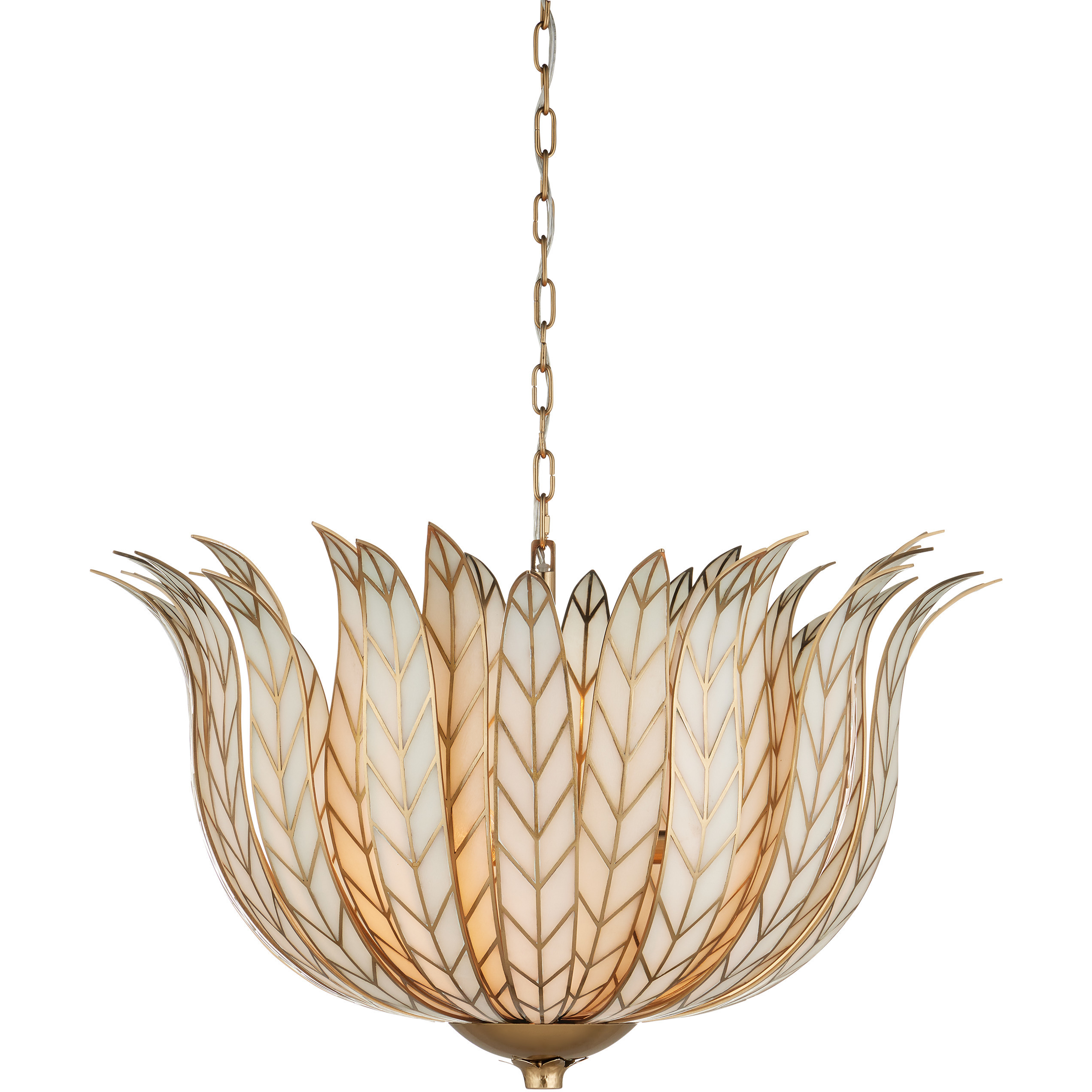 Lamina 3 Light 28.5 inch Antique Brass Chandelier Ceiling Light