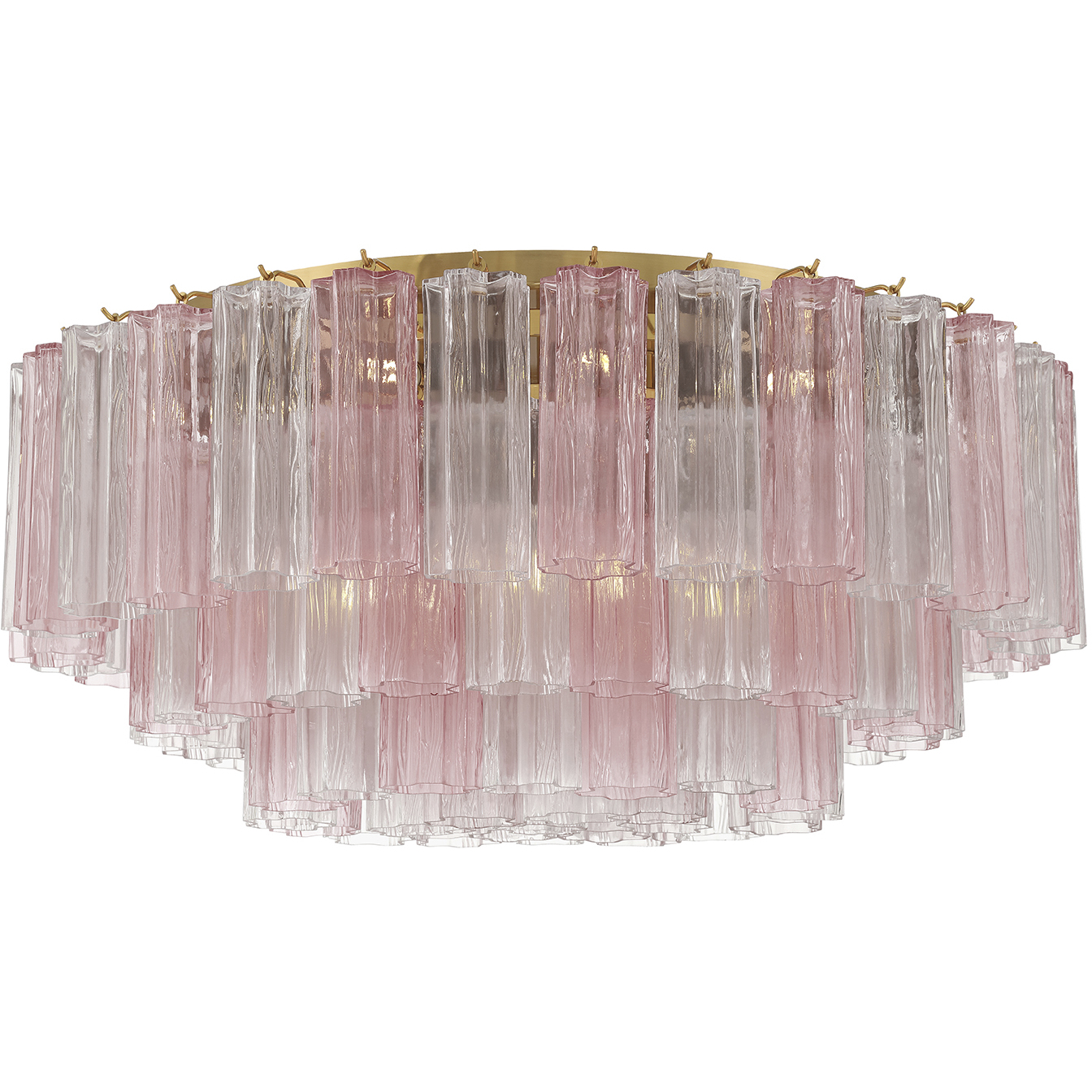 Addis 16 Light 32 inch Aged Brass Flush Ceiling Light in Spring