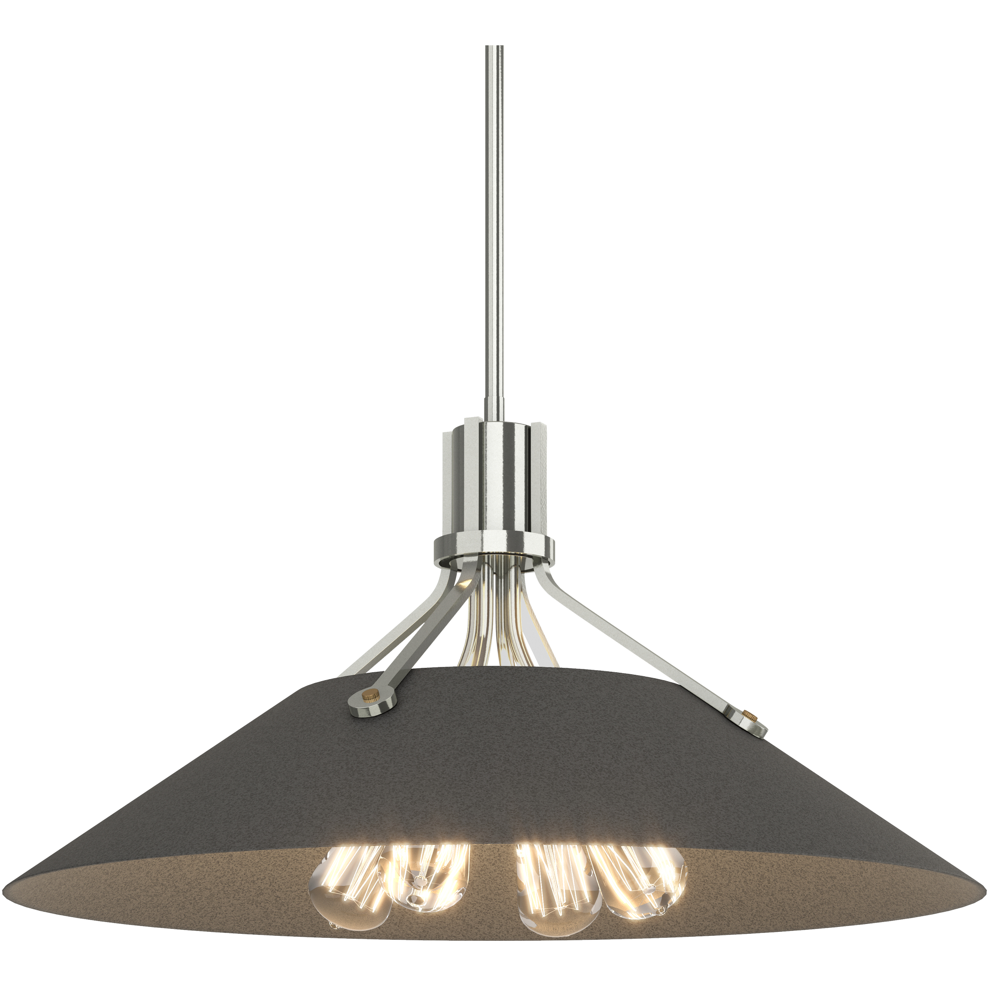 Henry 4 Light 23.1 inch Sterling and Natural Iron Pendant Ceiling Light in Sterling/Natural Iron