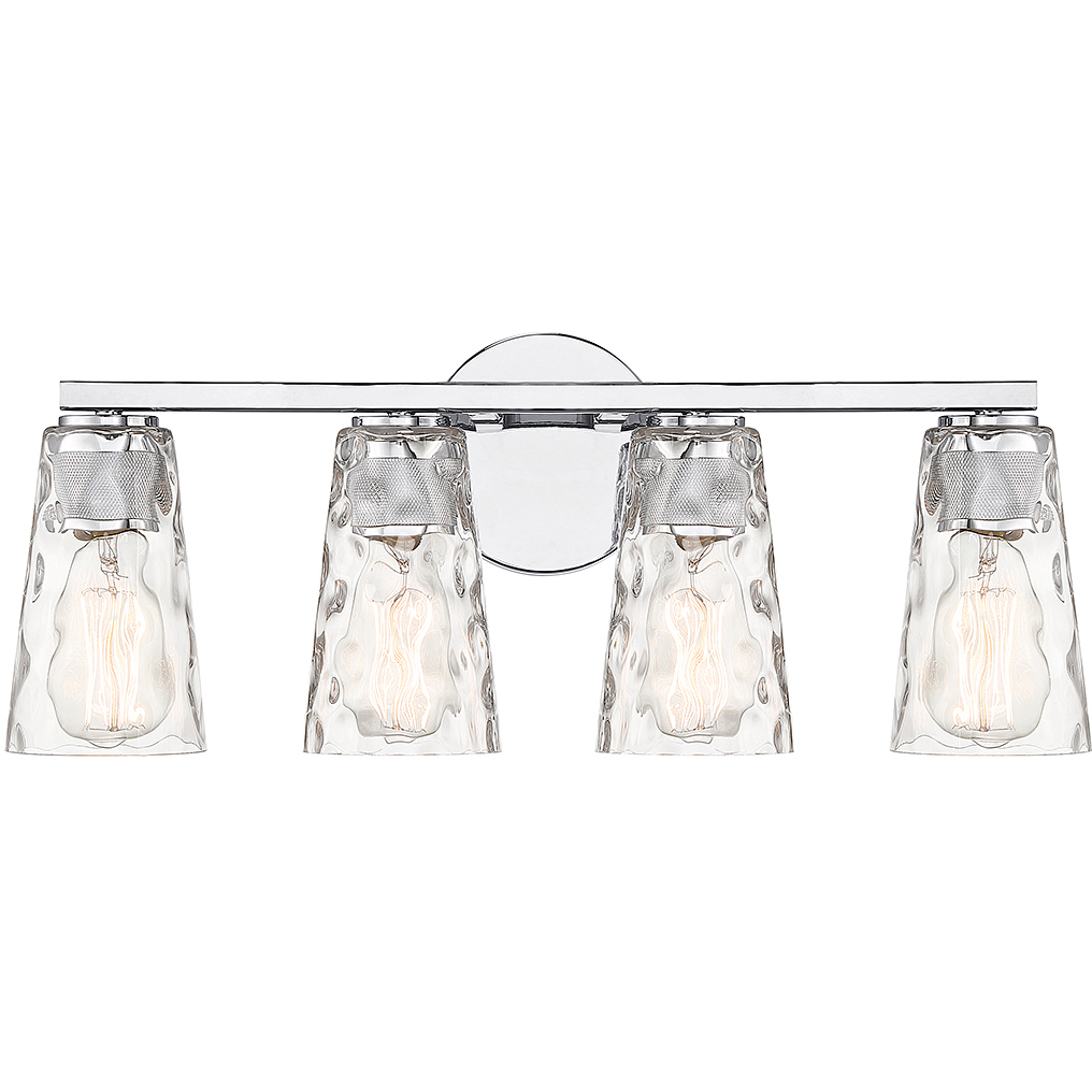Gordon 4 Light 22 inch Chrome Bathroom Vanity Light Wall Light