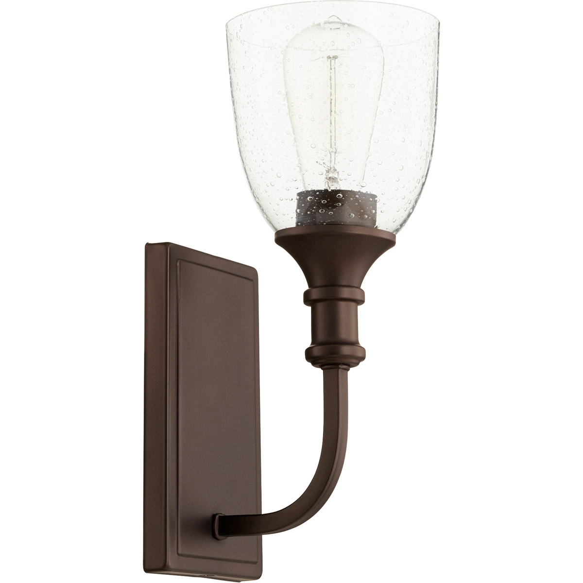 Richmond 1 Light 5.25 inch Oiled Bronze Wall Sconce Wall Light in Clear Seeded