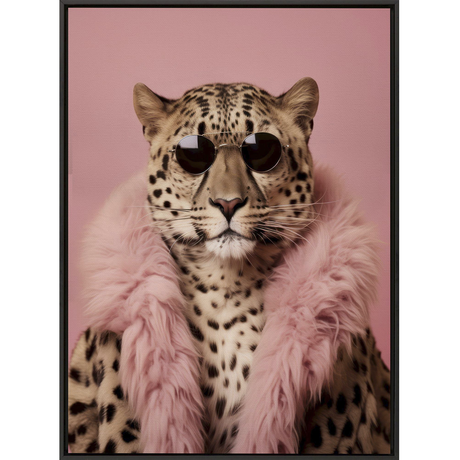 Fierce Fashionista / Style Cat Pink and Brown and Beige Canvas, Propac