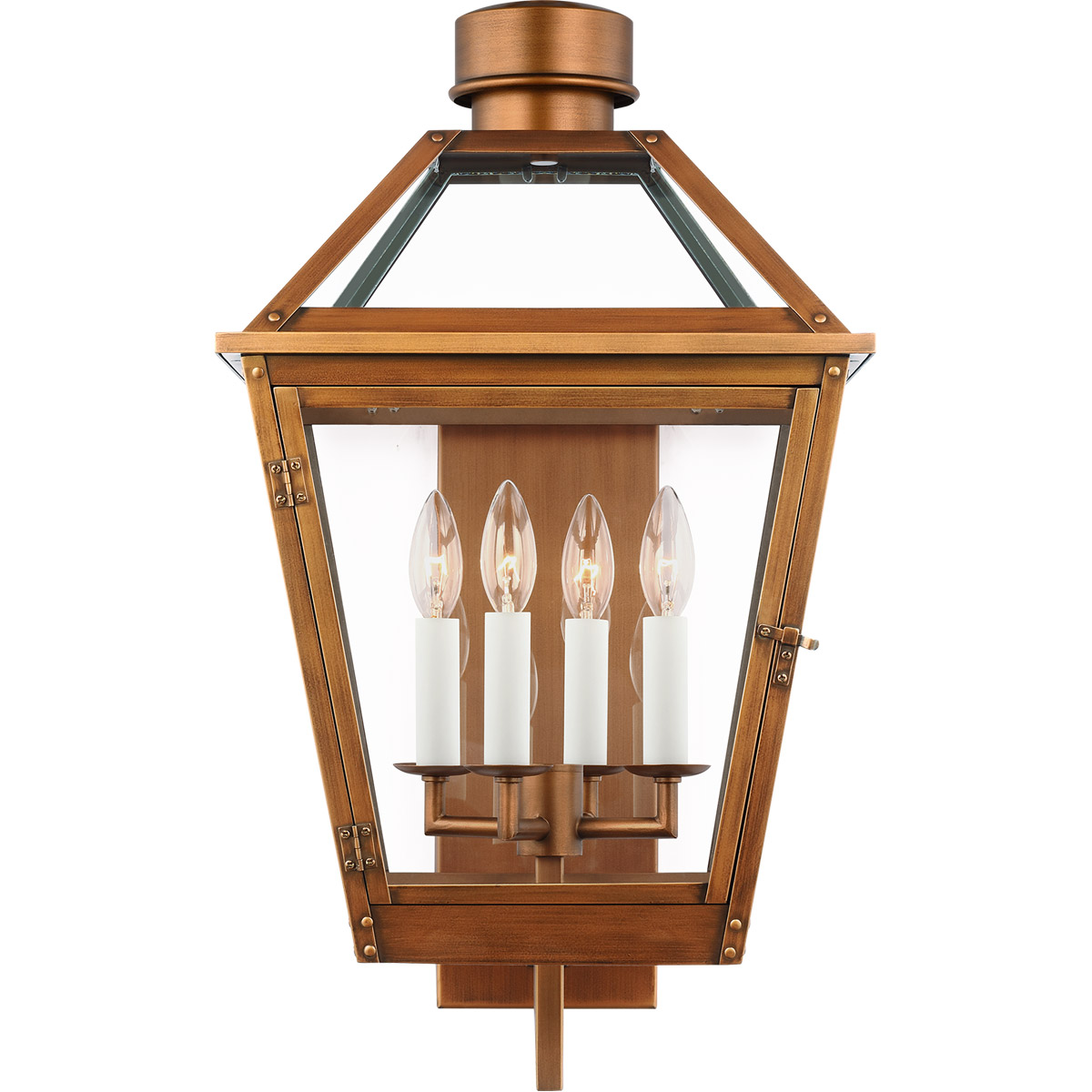C&M by Chapman & Myers Hyannis 4 Light 24.25 inch Natural Copper Outdoor Wall Lantern
