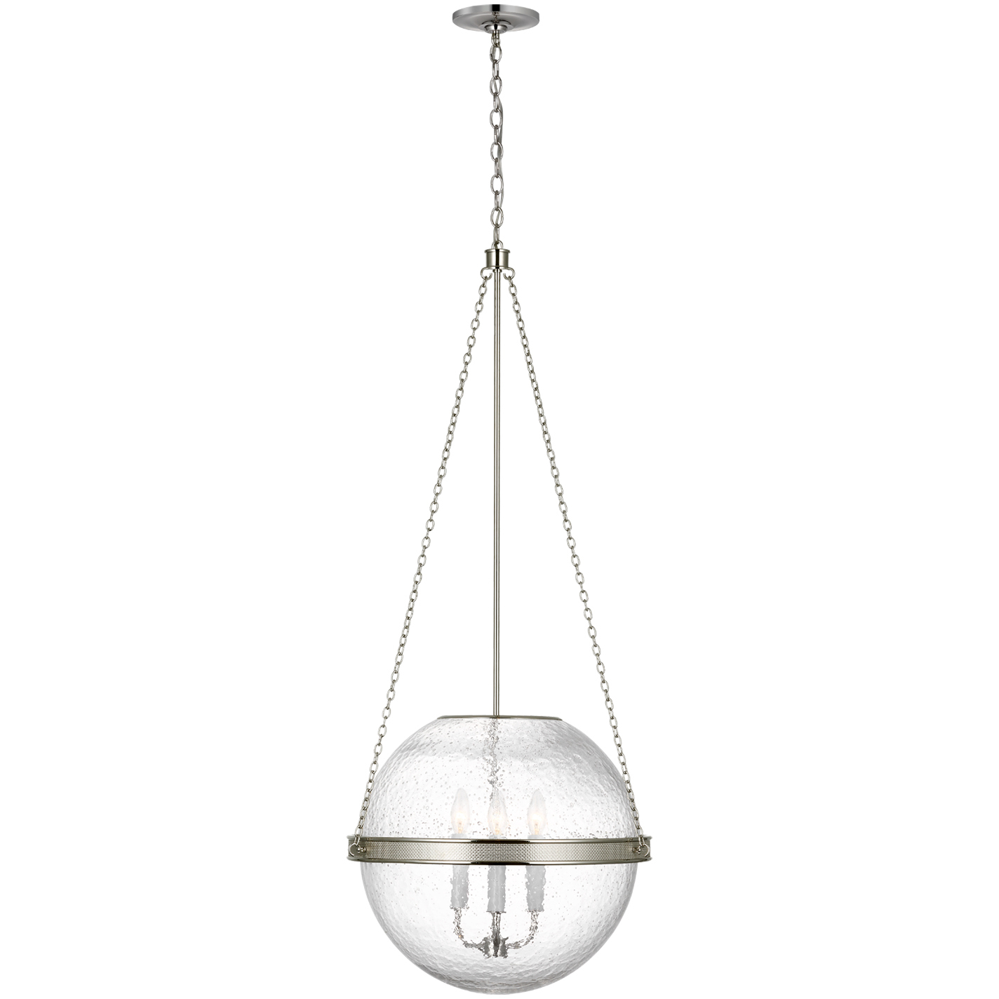 Marie Flanigan Reese LED 18.25 inch Polished Nickel Globe Pendant Ceiling Light