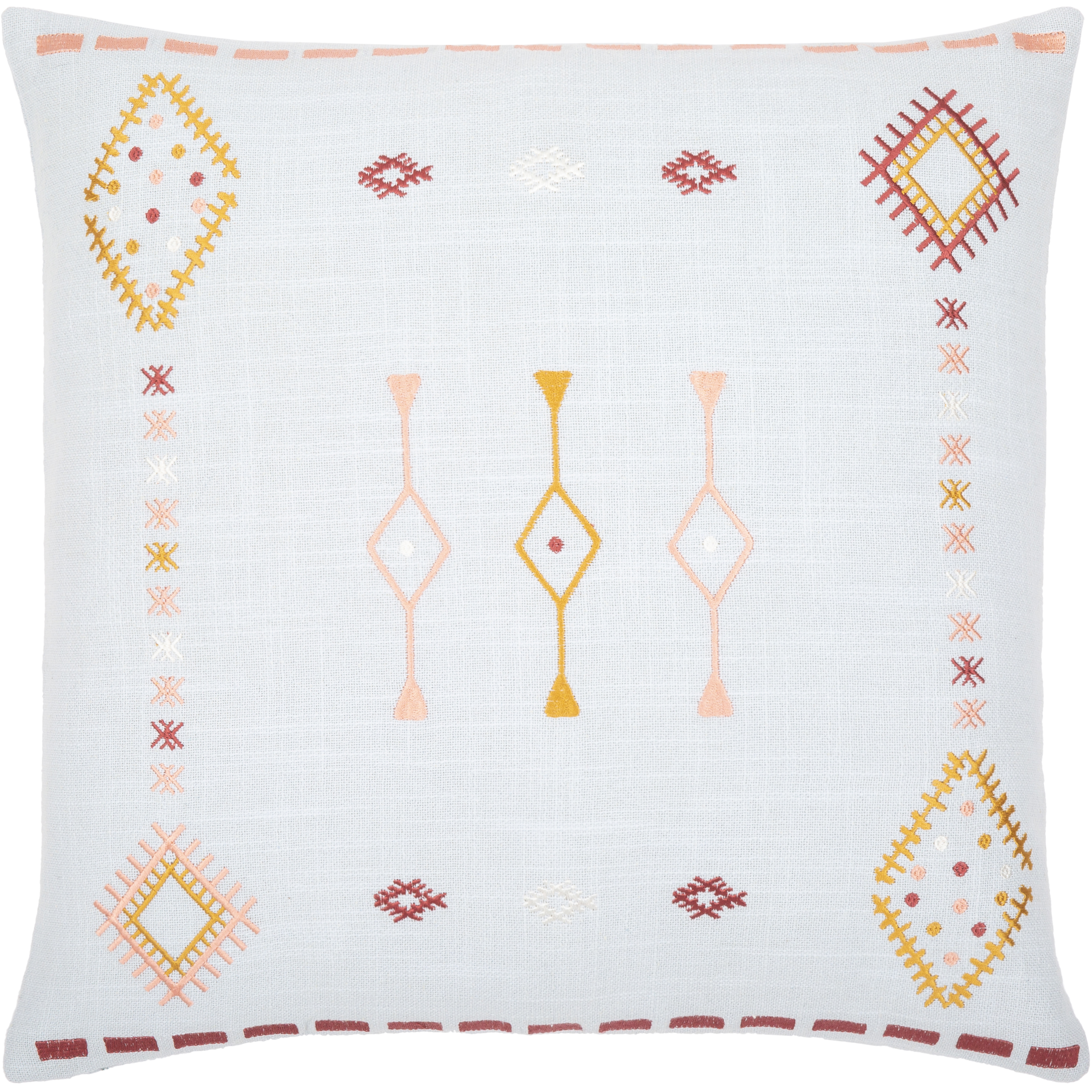 Zina 20 inch Pale Blue Pillow Kit in 20 x 20, Square