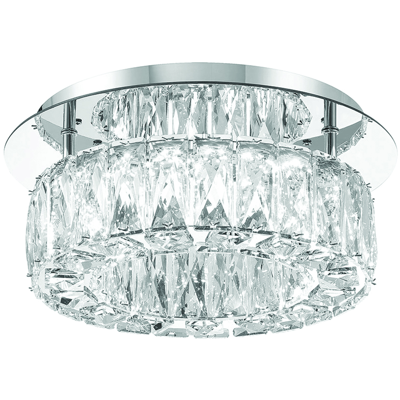 Kinsley 1 Light 12 inch Polished Chrome Flush Ceiling Light