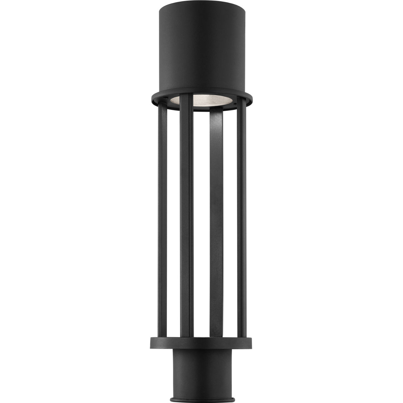 Union LED 21.25 inch Black Post Lantern