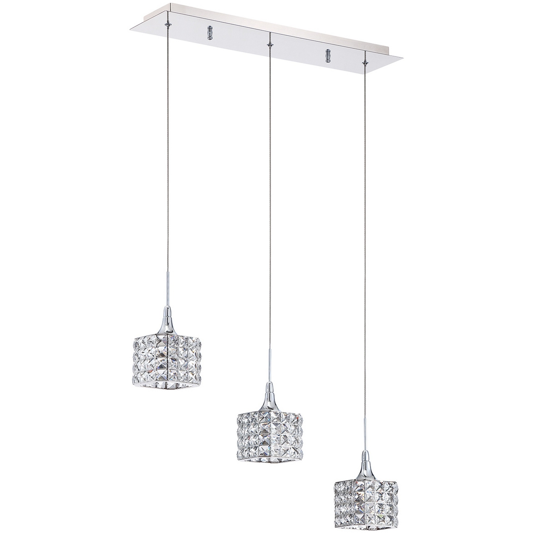 Shimera 3 Light 24 inch Chrome Pendant Ceiling Light