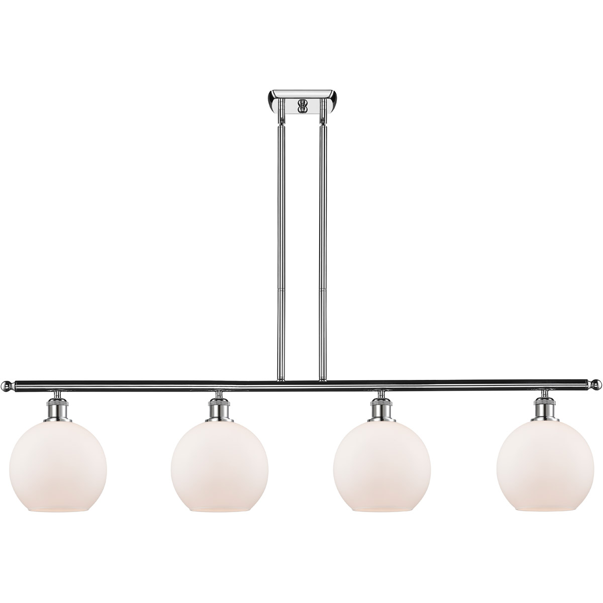 Ballston Athens LED 48 inch Polished Chrome Island Light Ceiling Light in Matte White Glass, Ballston