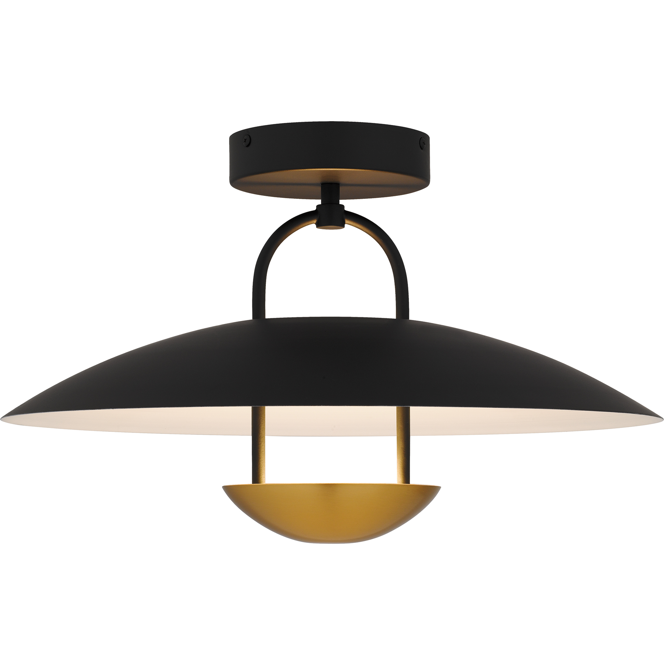 Quoizel Bingham LED 18 inch Matte Black Semi-Flush Mount Ceiling Light, Large BIN1718MBK - Open Box
