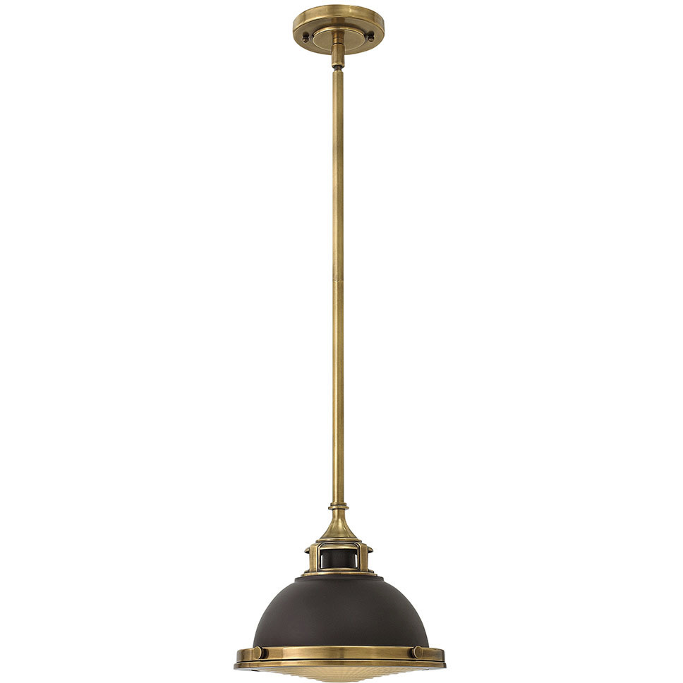 Amelia 1 Light 11.5 inch Buckeye Bronze with Heritage Brass Indoor Mini Pendant Ceiling Light
