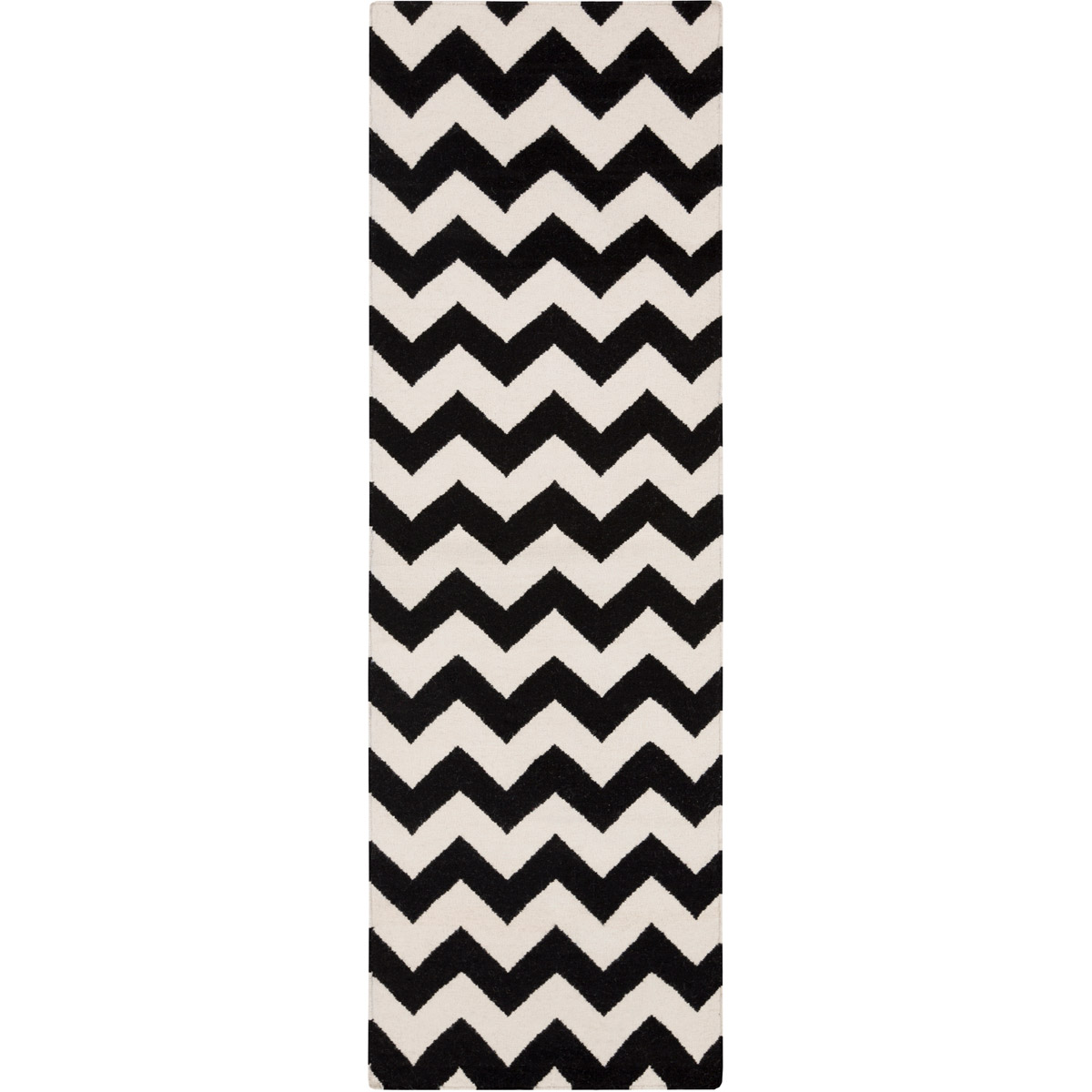 Frontier 96 X 30 inch Cream, Black Rug