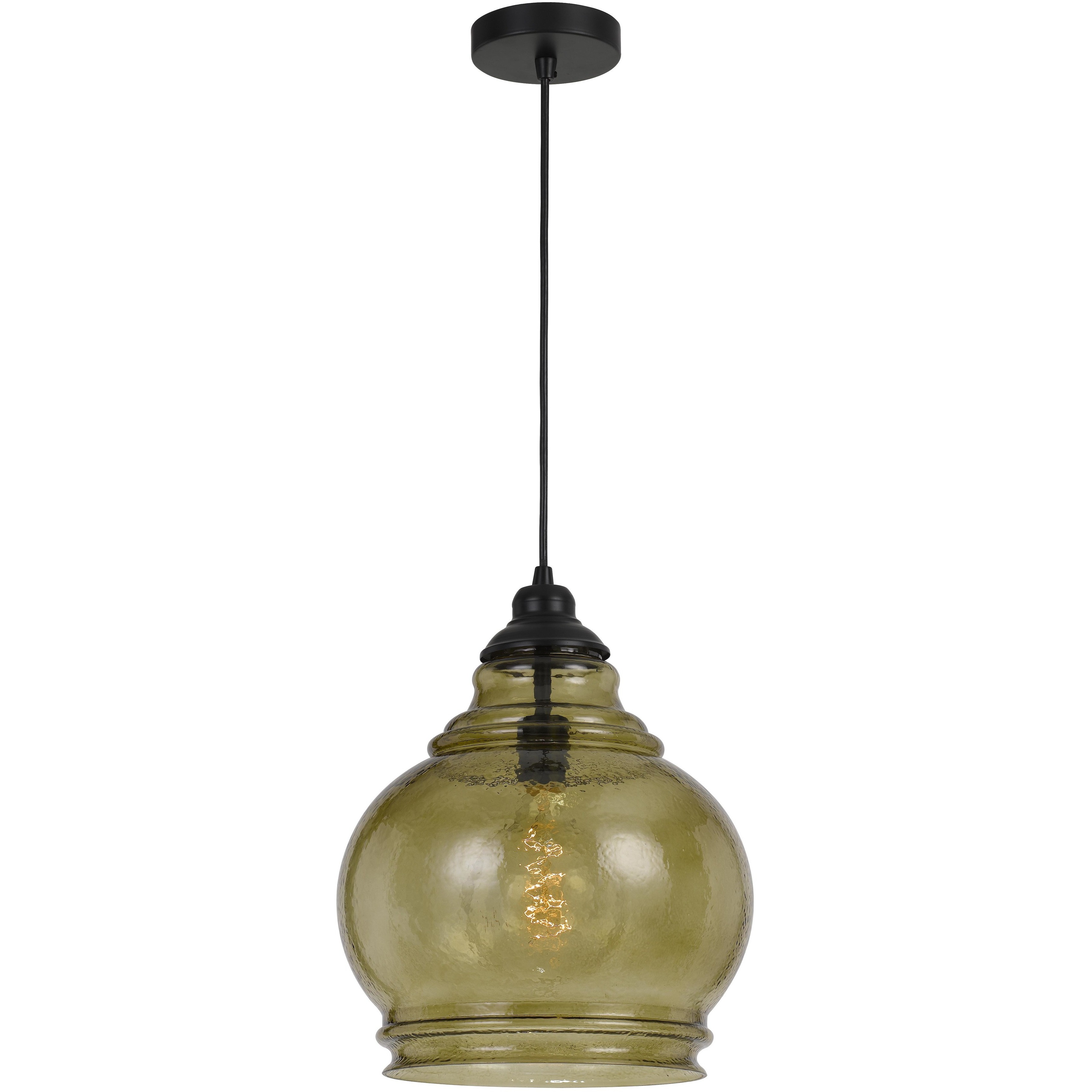 Rovigo 1 Light 12.3 inch Amber Glass Pendant Ceiling Light