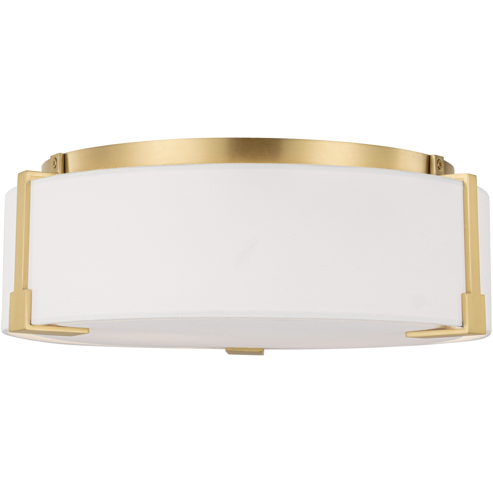 Thom Filicia Bergen 2 Light 14.38 inch Burnished Brass Flush Mount Ceiling Light