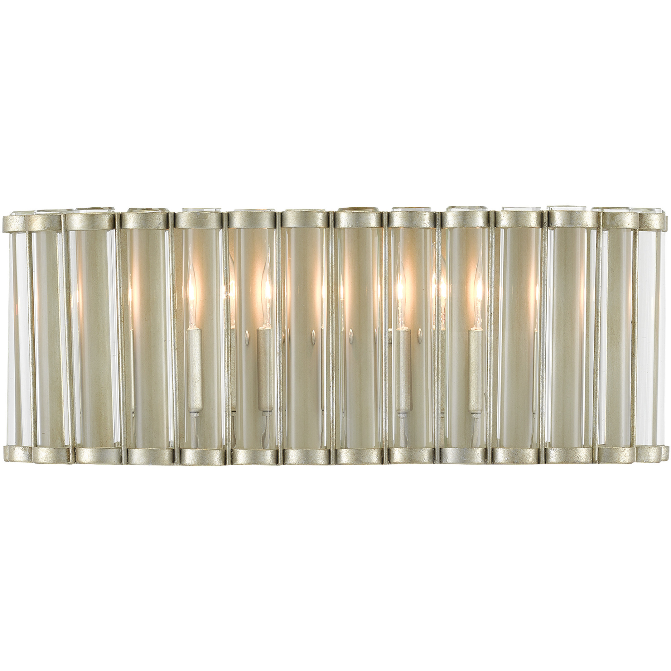 Warwick 2 Light 16.38 inch Contemporary Silver Leaf Wall Sconce Wall Light, Bunny Williams Collection